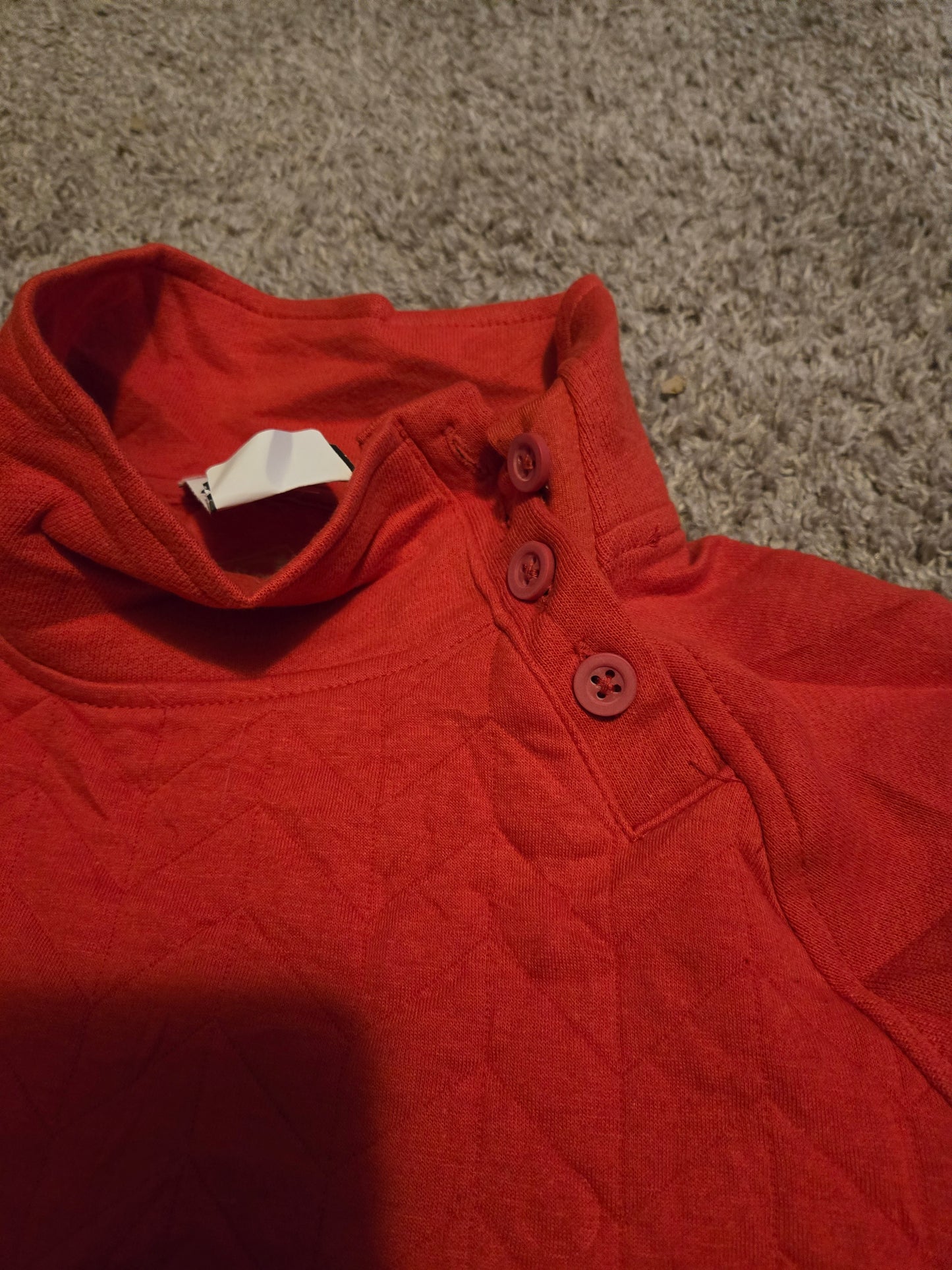 ST JOHN Red Long Sleeve Sweater Size Petite Medium