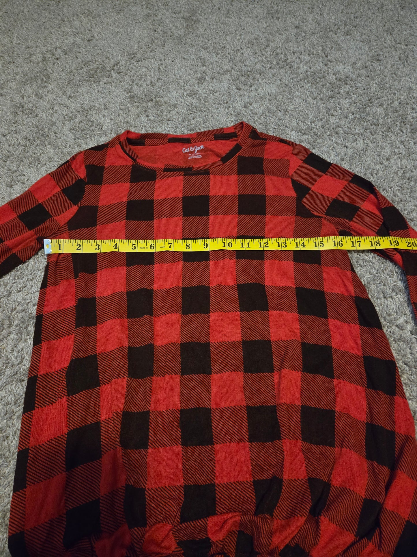 Cat&Jack Red Plaid Long Sleeve Shirt