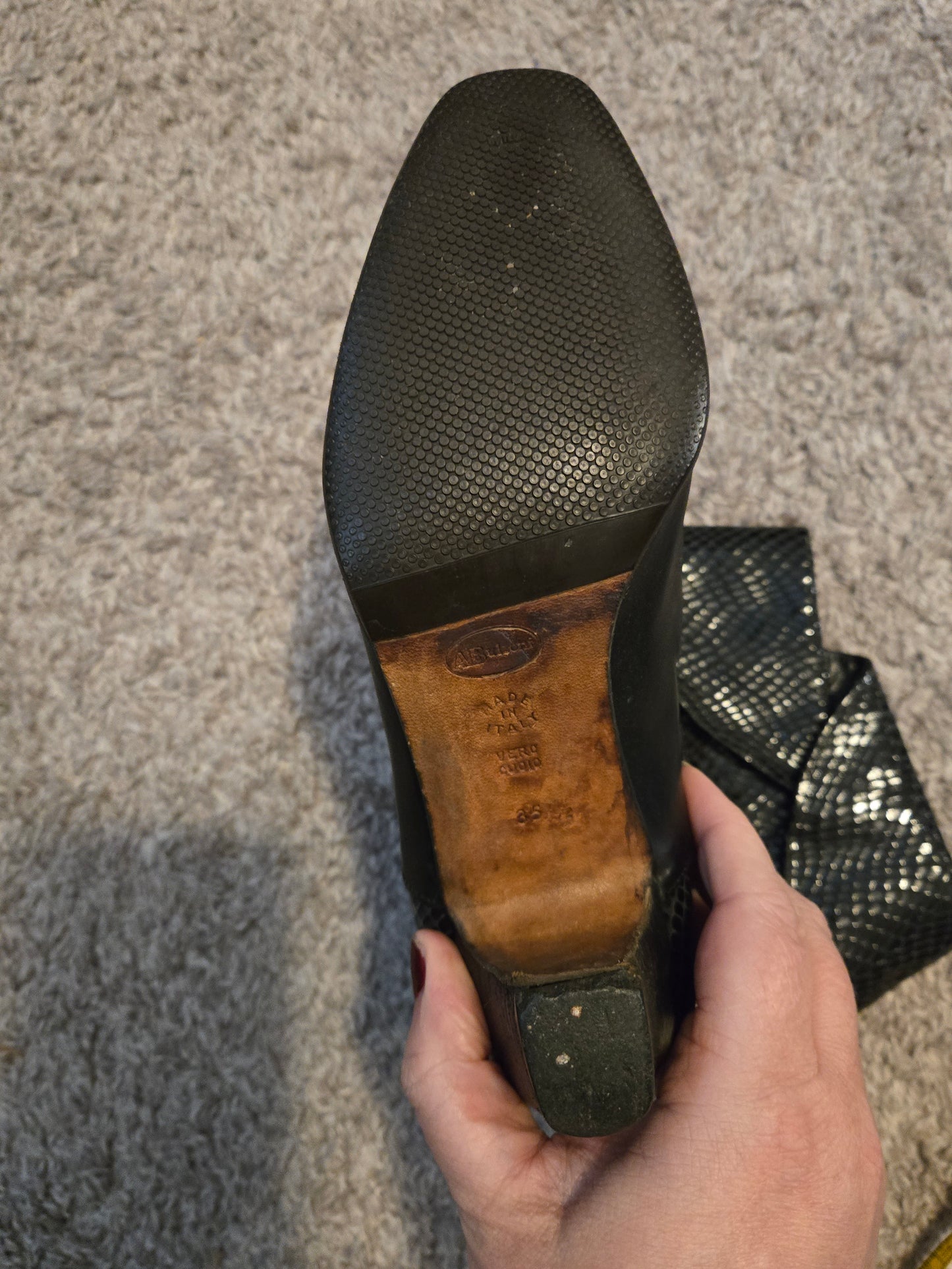 ABulzone Midcalf Black Pull on Boots 2in Heel