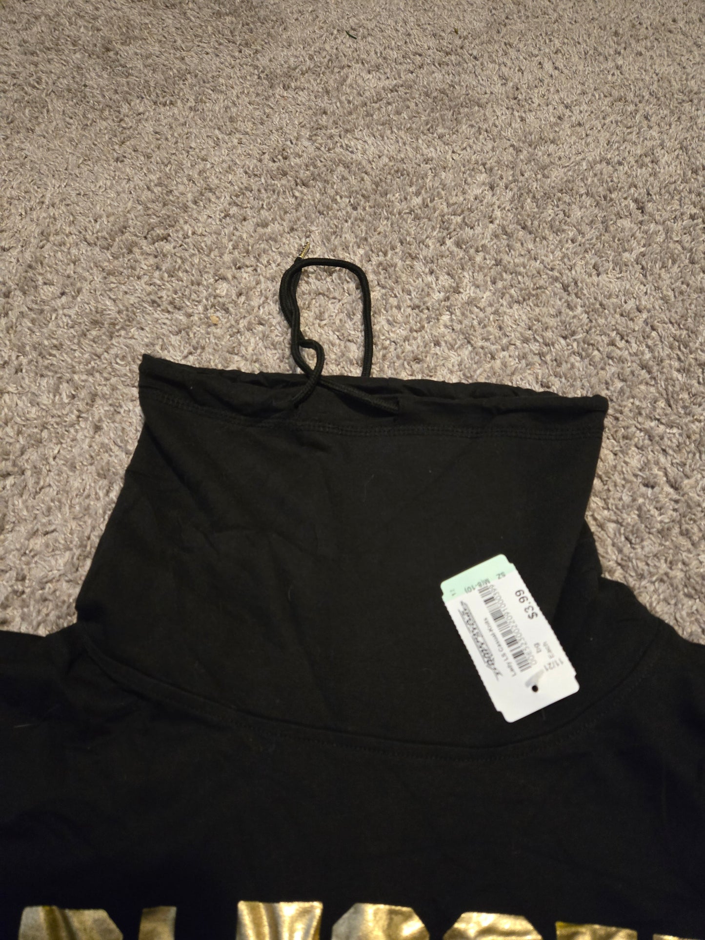 1850 Blessed Black and Gray Long Sleeve Shirt NWT