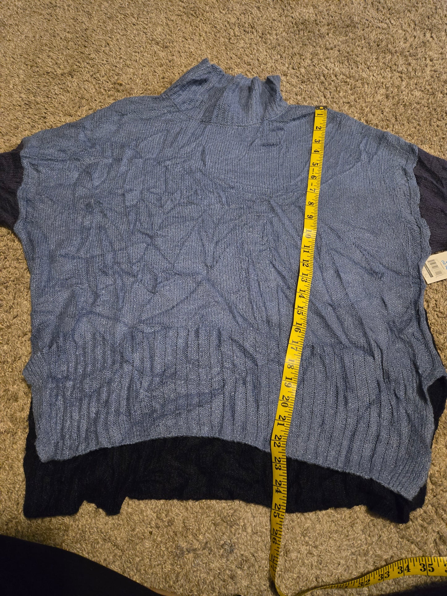 Time Tru Blue Lightweight Knit Sweater Long Sleeve NWT
