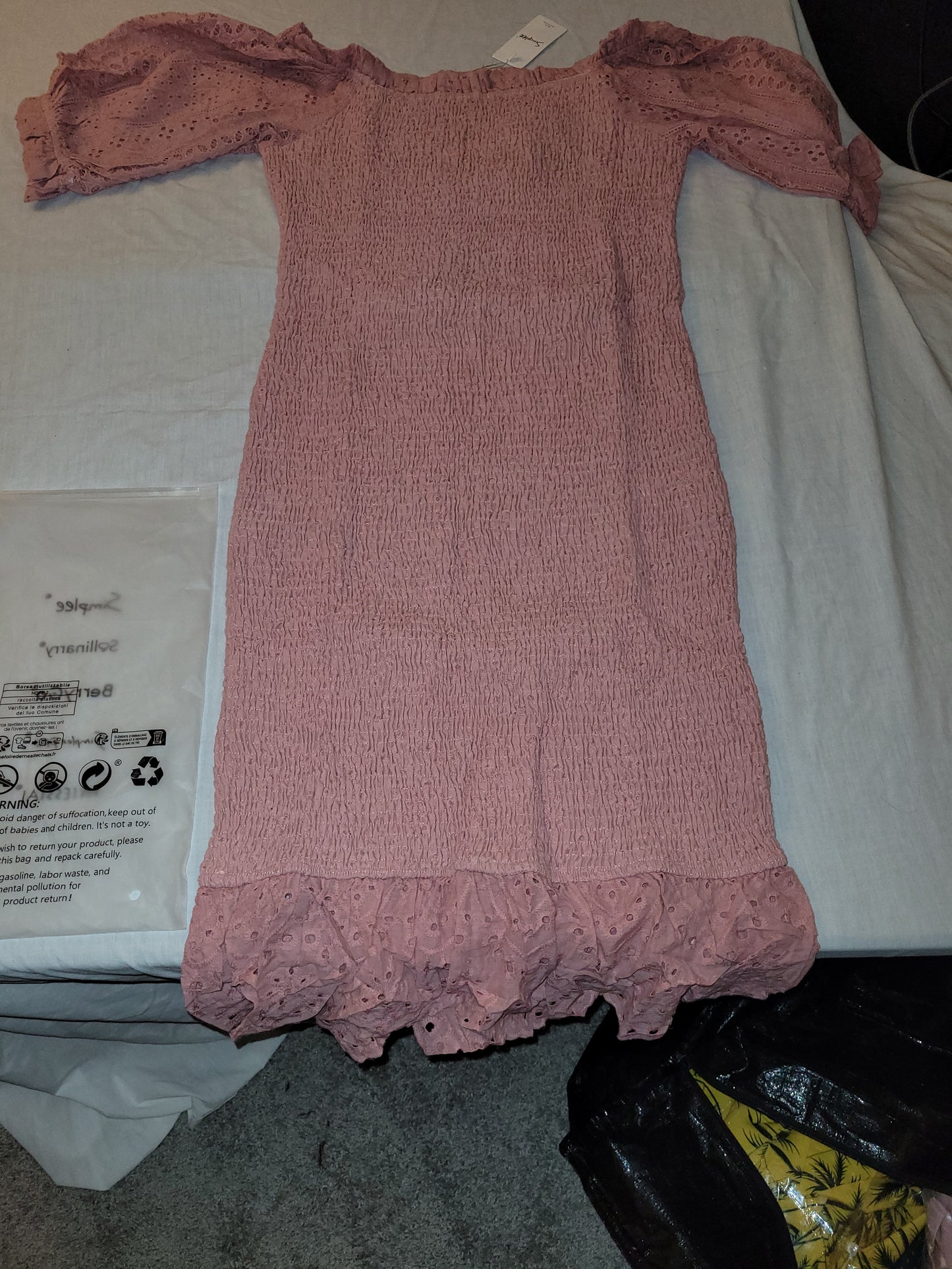 Pink Simplee Berry Go Mini Dress - New