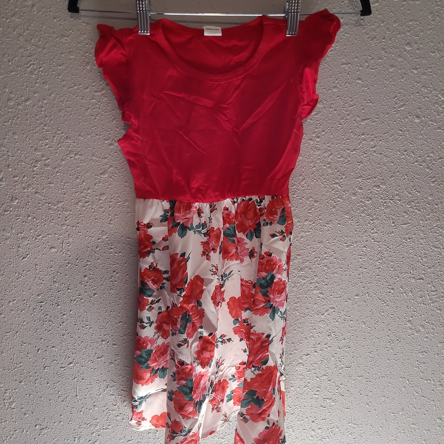 Red Pat Pat Short Sleeve Dress - Kids - New