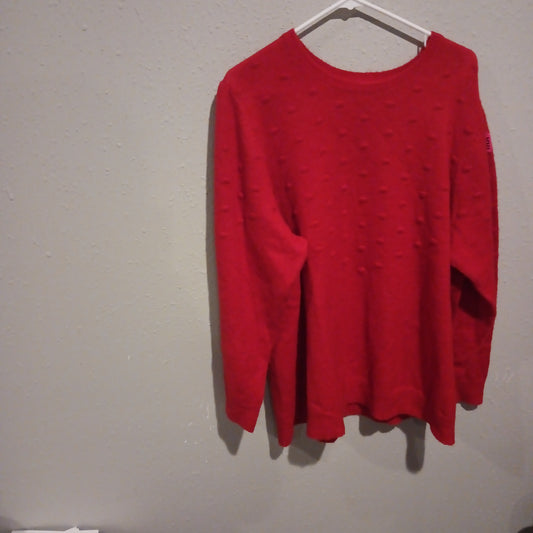 Croft & Barrow Red Long Sleeve Knit Sweater - Gently Used