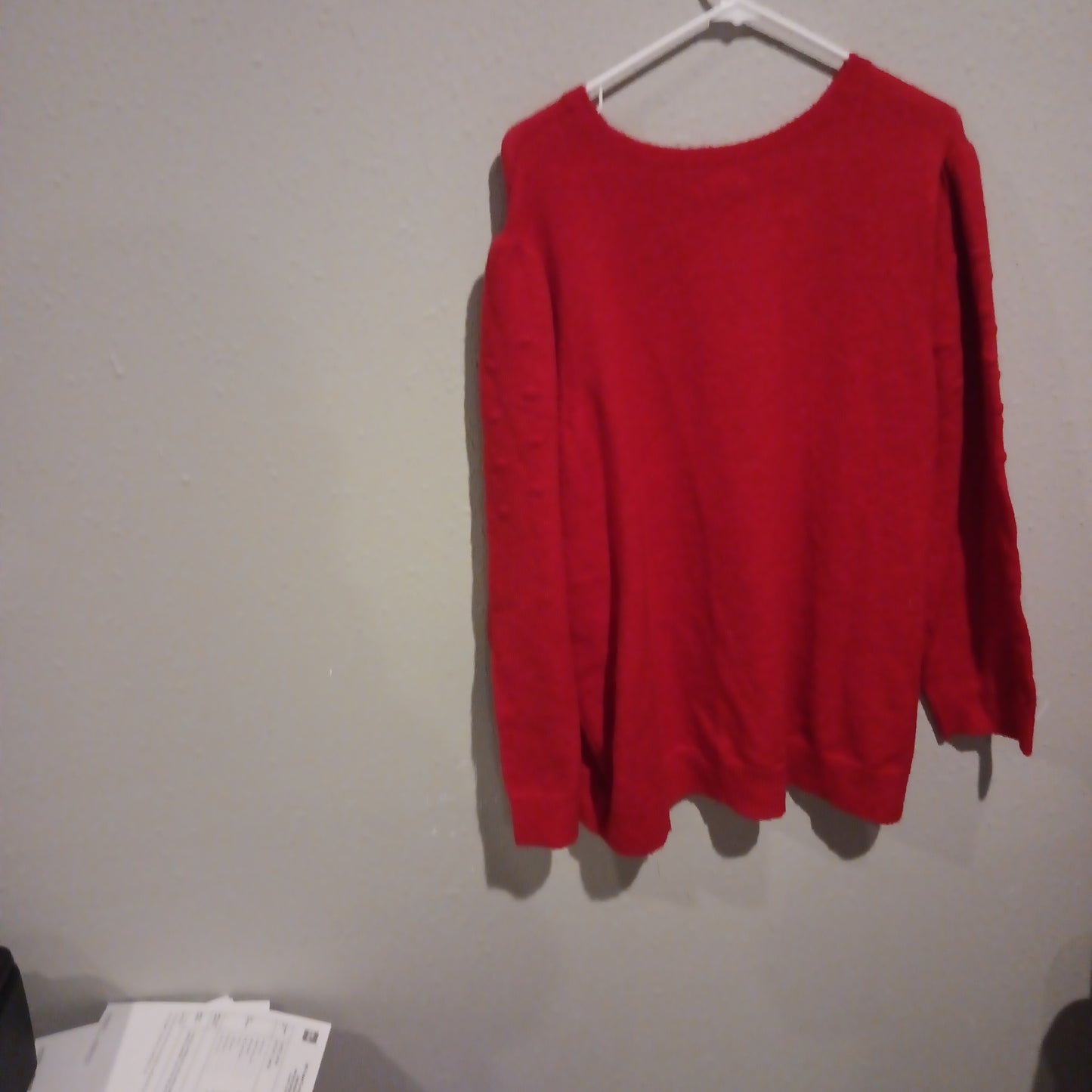 Croft & Barrow Red Long Sleeve Knit Sweater - Gently Used