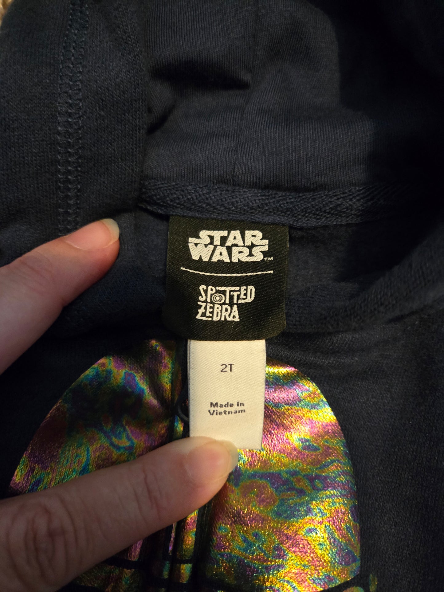 Navy Blue Spotted Zebra Boba Fett Star Wars child's Zip - New up Hoodie