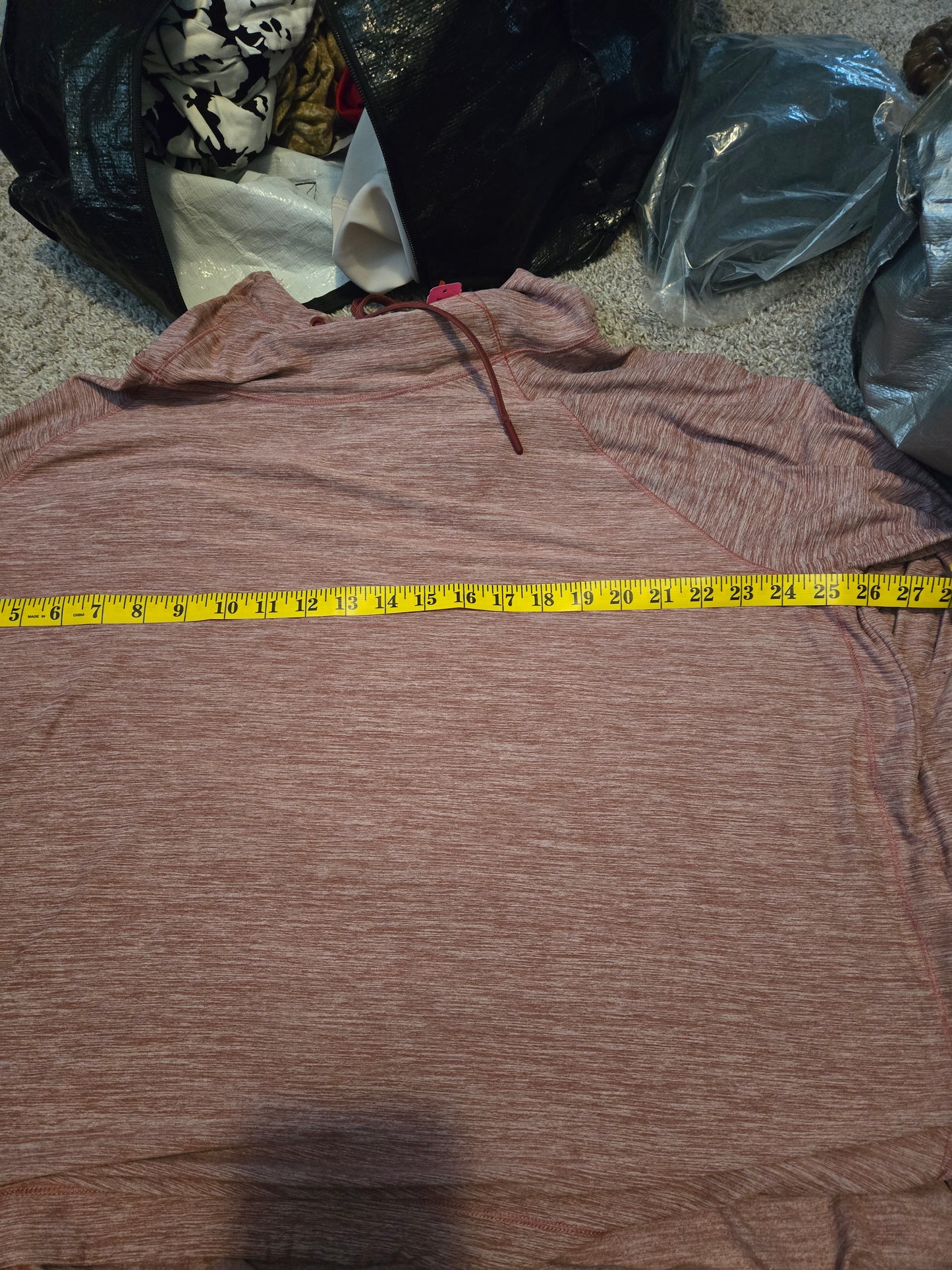 MRA Sport Pink Long Sleeve hooded Shirt - Gently Used