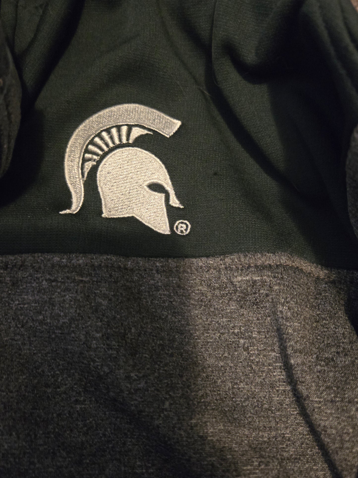 Michigan State Spartans Gray and Green Fleece - Gently Used