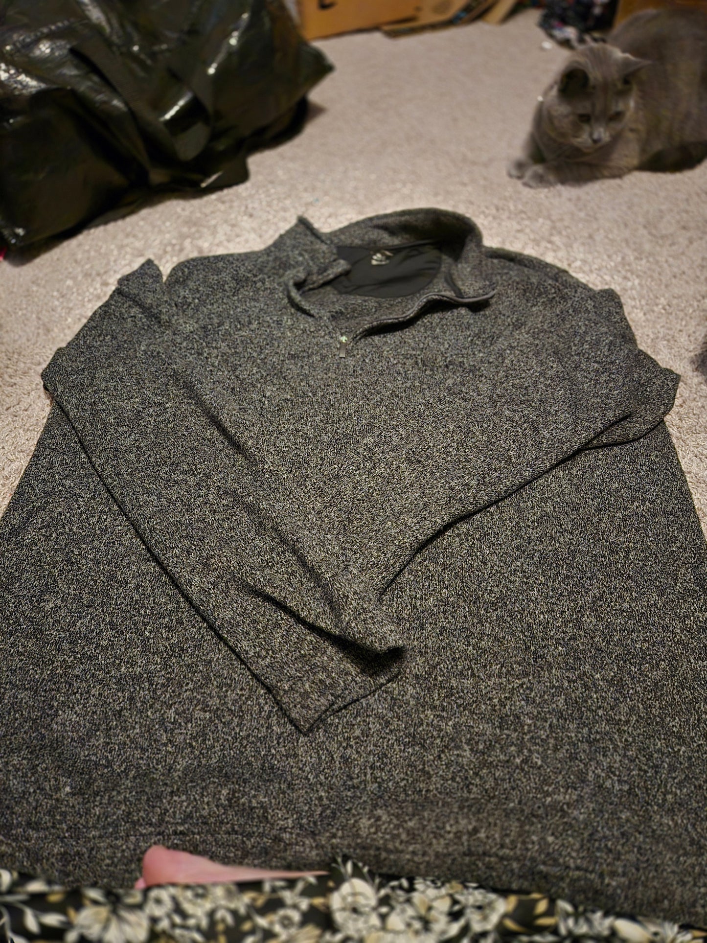Van Heusen Grey Fleece Long Sleeve- Gently Used