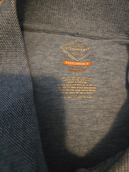 St John's Bay Blue Polo Tshirt - Gently Used