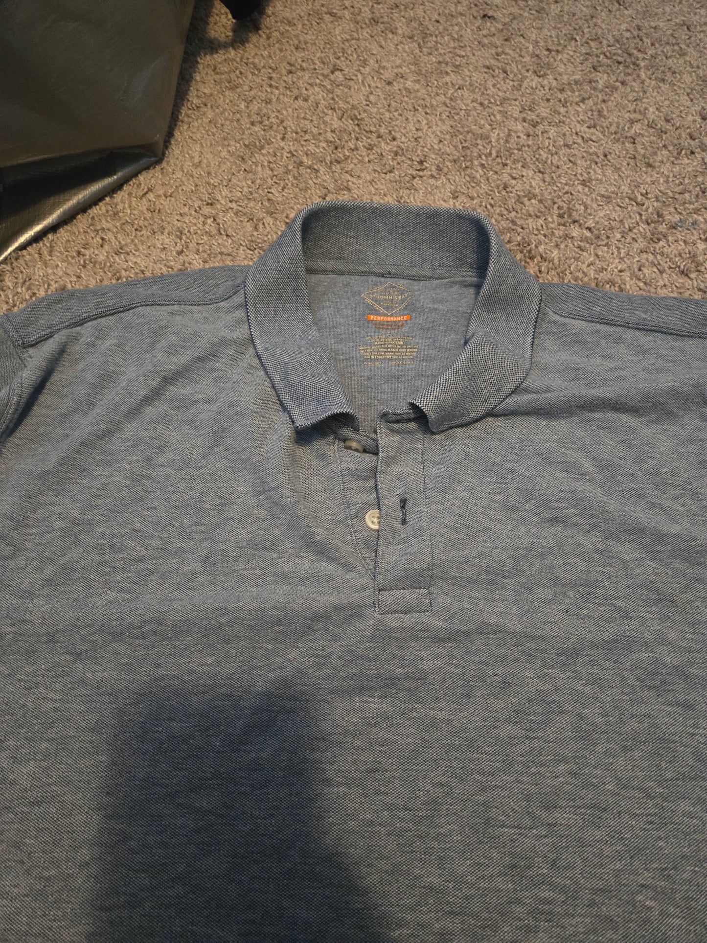 St John's Bay Blue Polo Tshirt - Gently Used