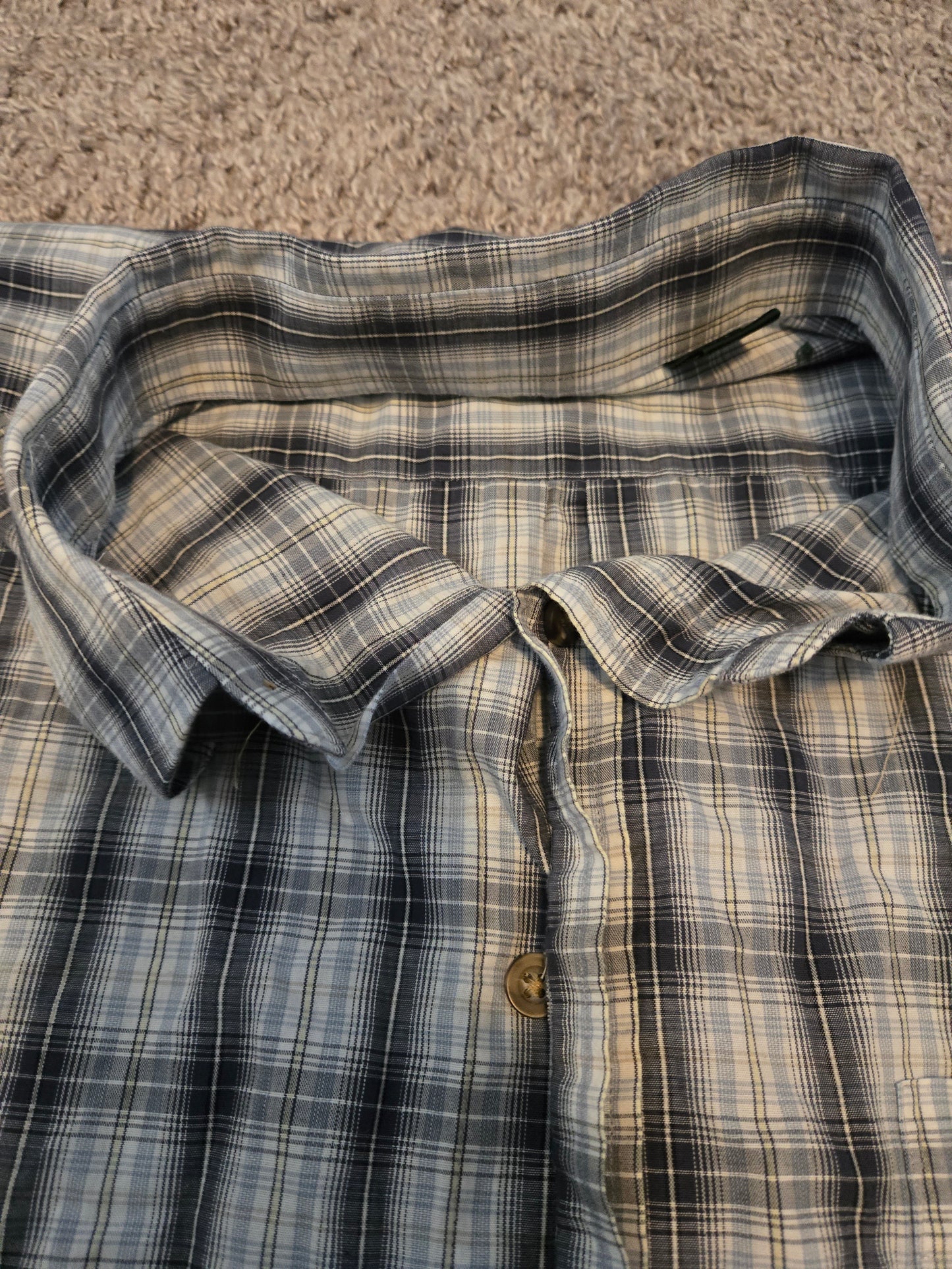 Knights of the Round Table Button Up Short Sleeve Polo Plaid