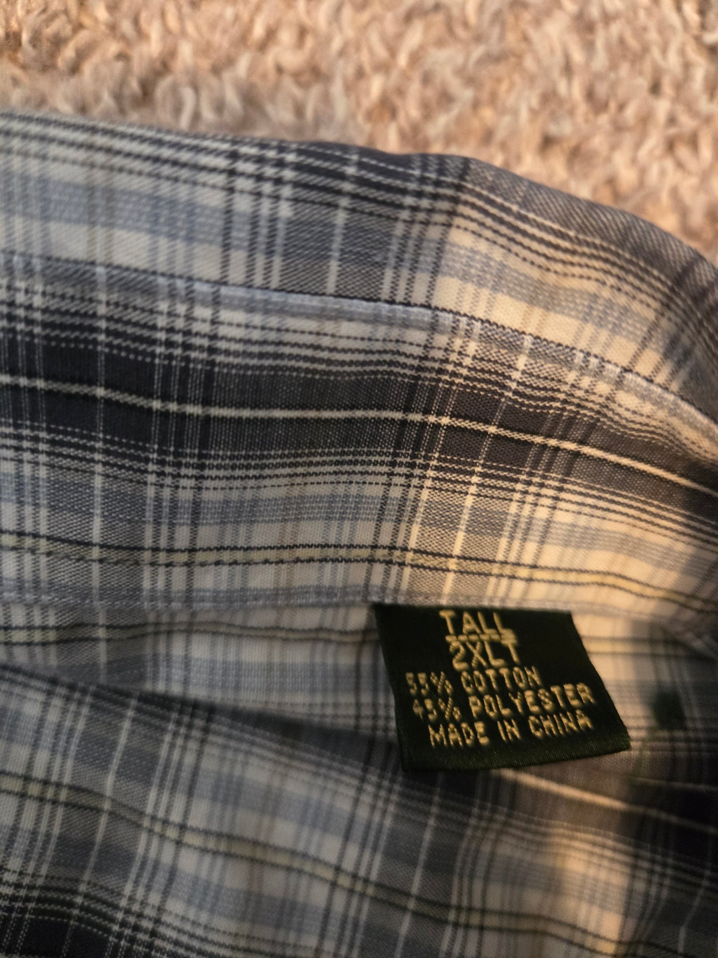 Knights of the Round Table Button Up Short Sleeve Polo Plaid