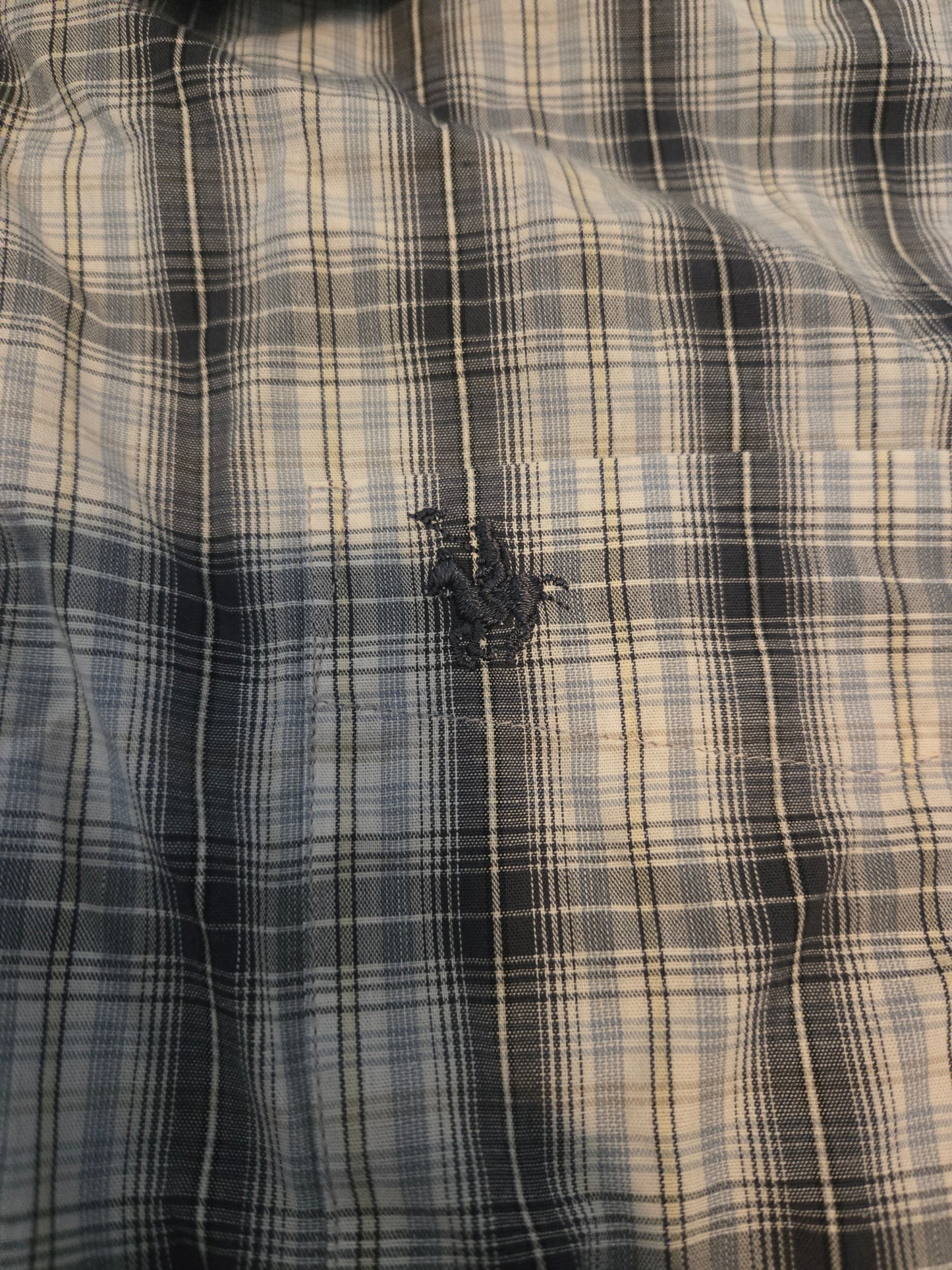 Knights of the Round Table Button Up Short Sleeve Polo Plaid