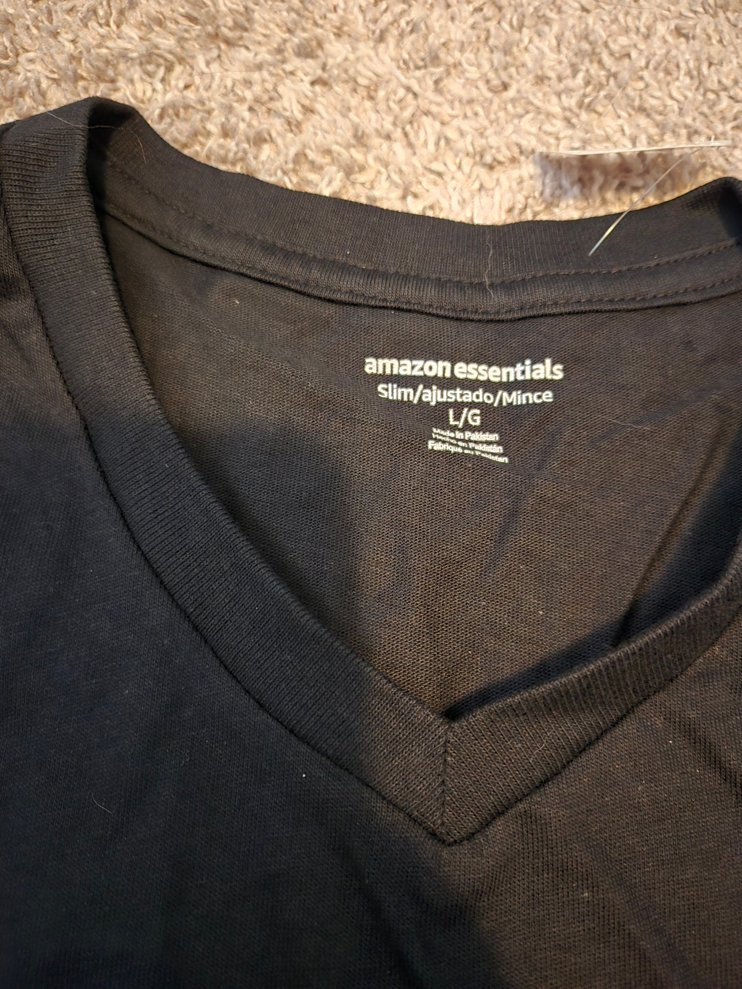 Amazon Essentials Black Short Sleeve Shirt - New
