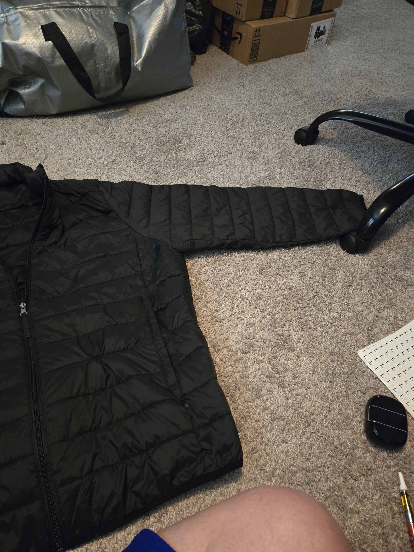 Amazon Black Quilted Puffer Jacket
