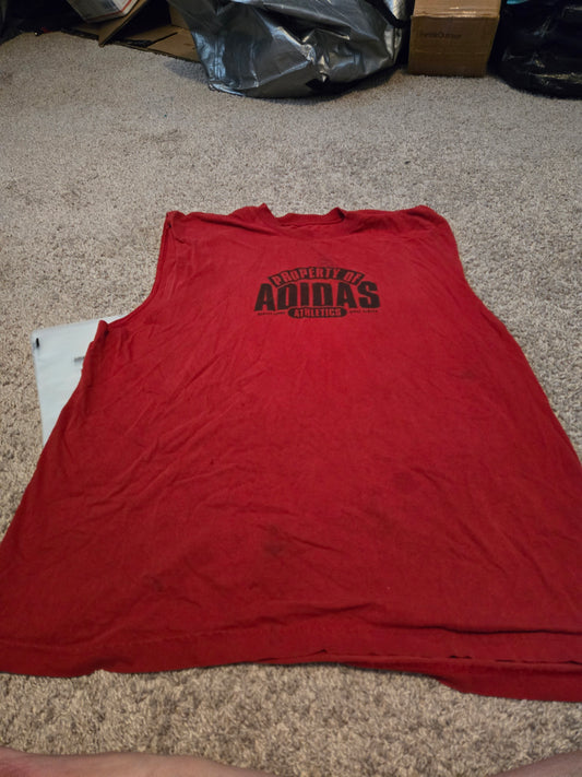 Adidas Sleeveless Red Shirt - Gently Used
