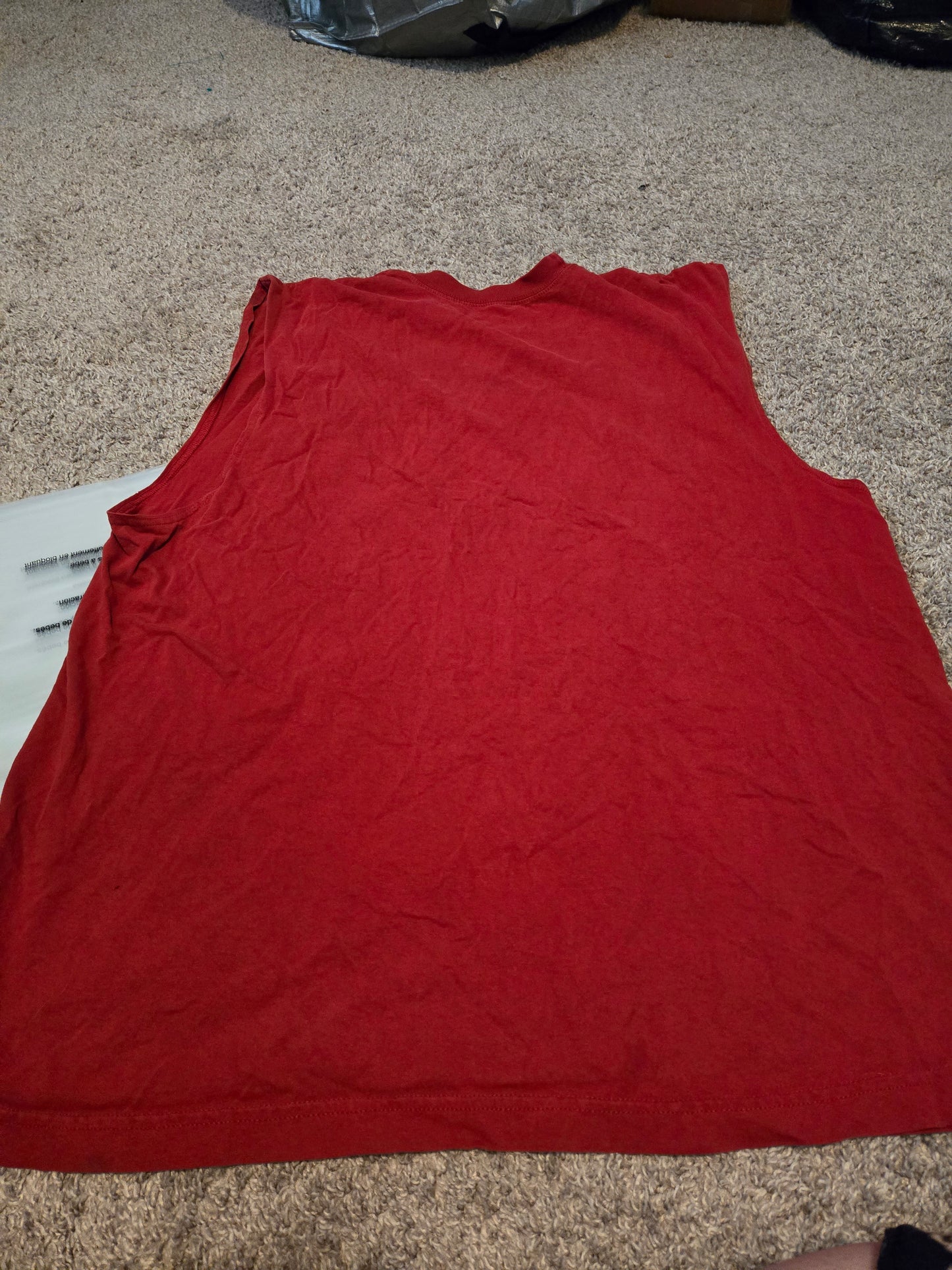 Adidas Sleeveless Red Shirt - Gently Used