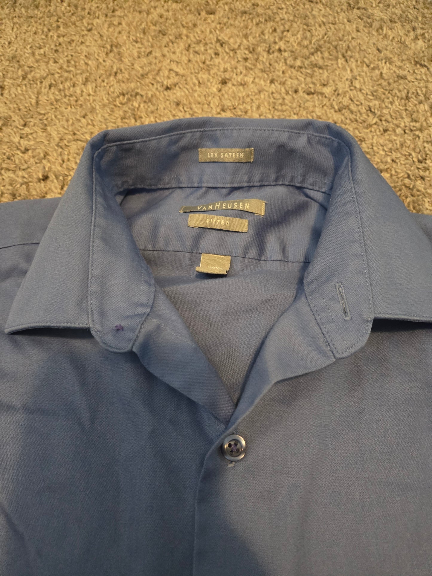 Van Huesen Blue Long Sleeve Button Up Shirt