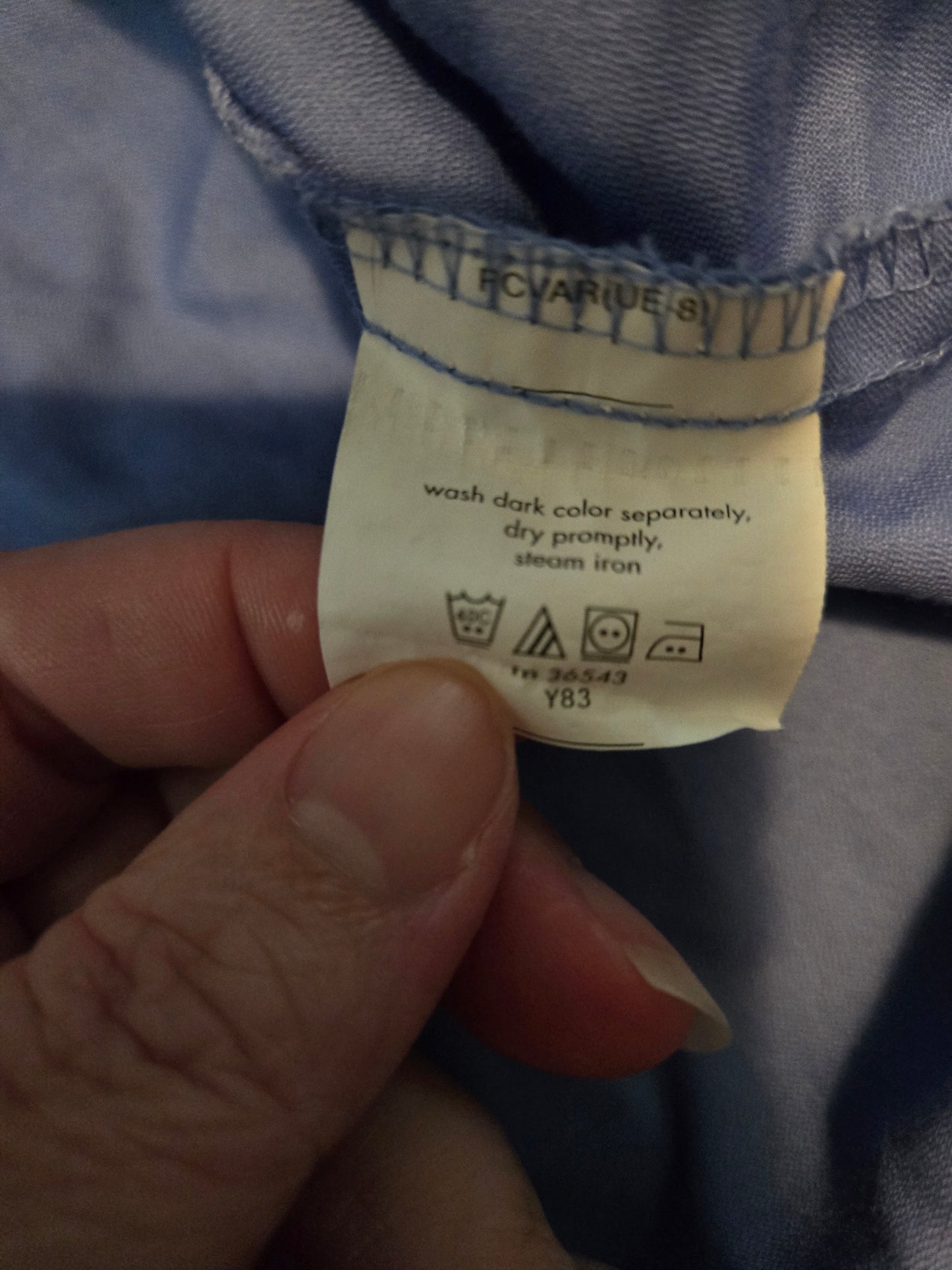 Van Huesen Blue Long Sleeve Button Up Shirt