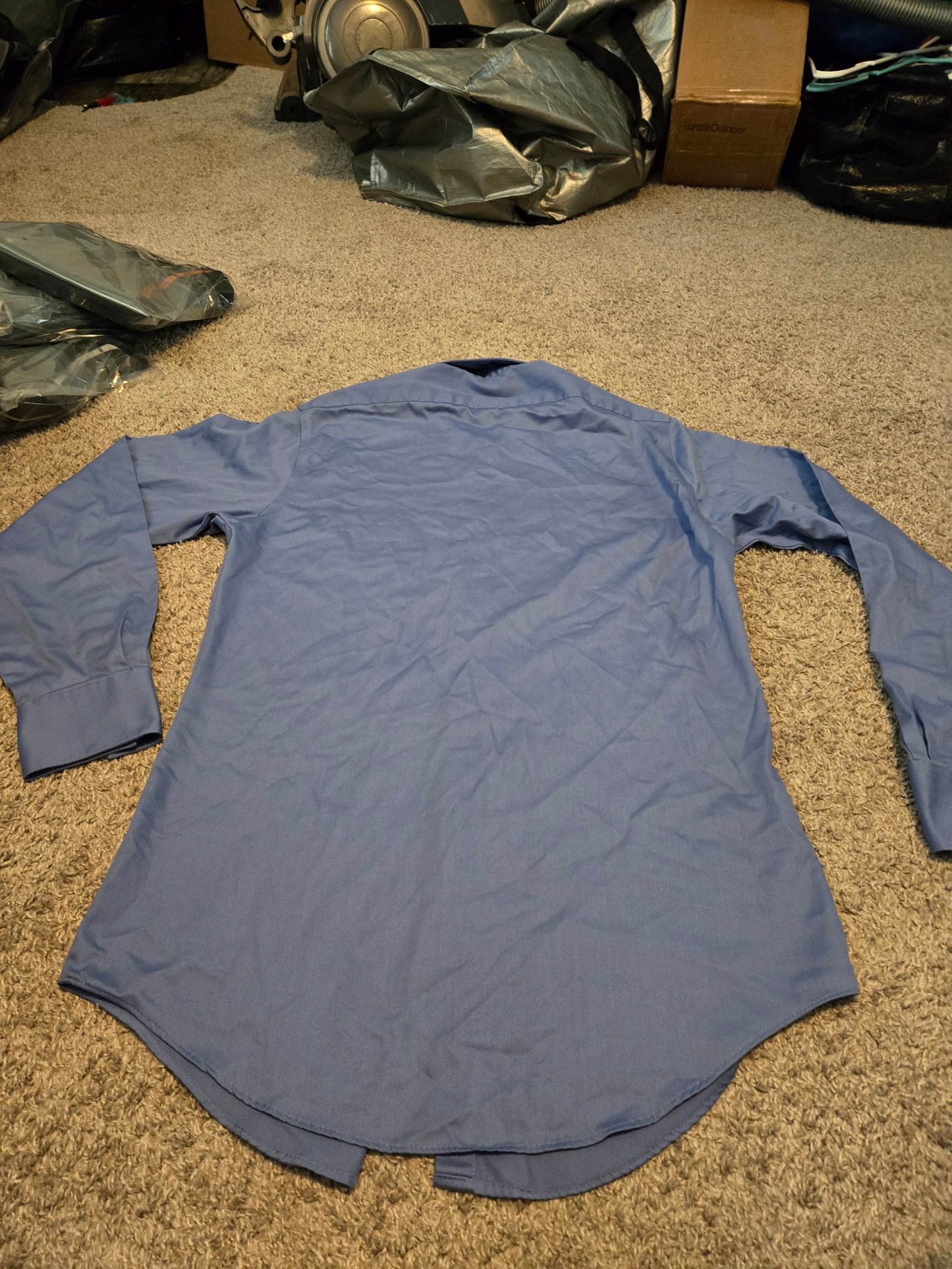 Van Huesen Blue Long Sleeve Button Up Shirt