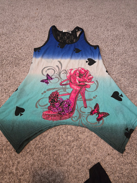 Gabriel Ye Blue and Green Tank Top - Gently Used