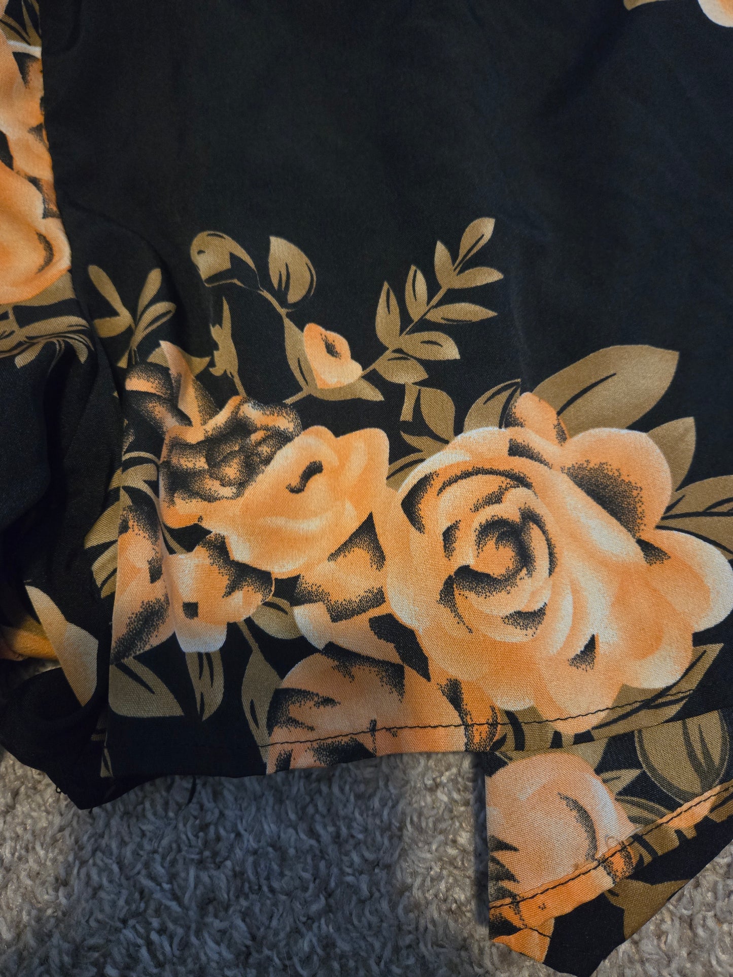 Shein Black Floral Romper - Gently Used