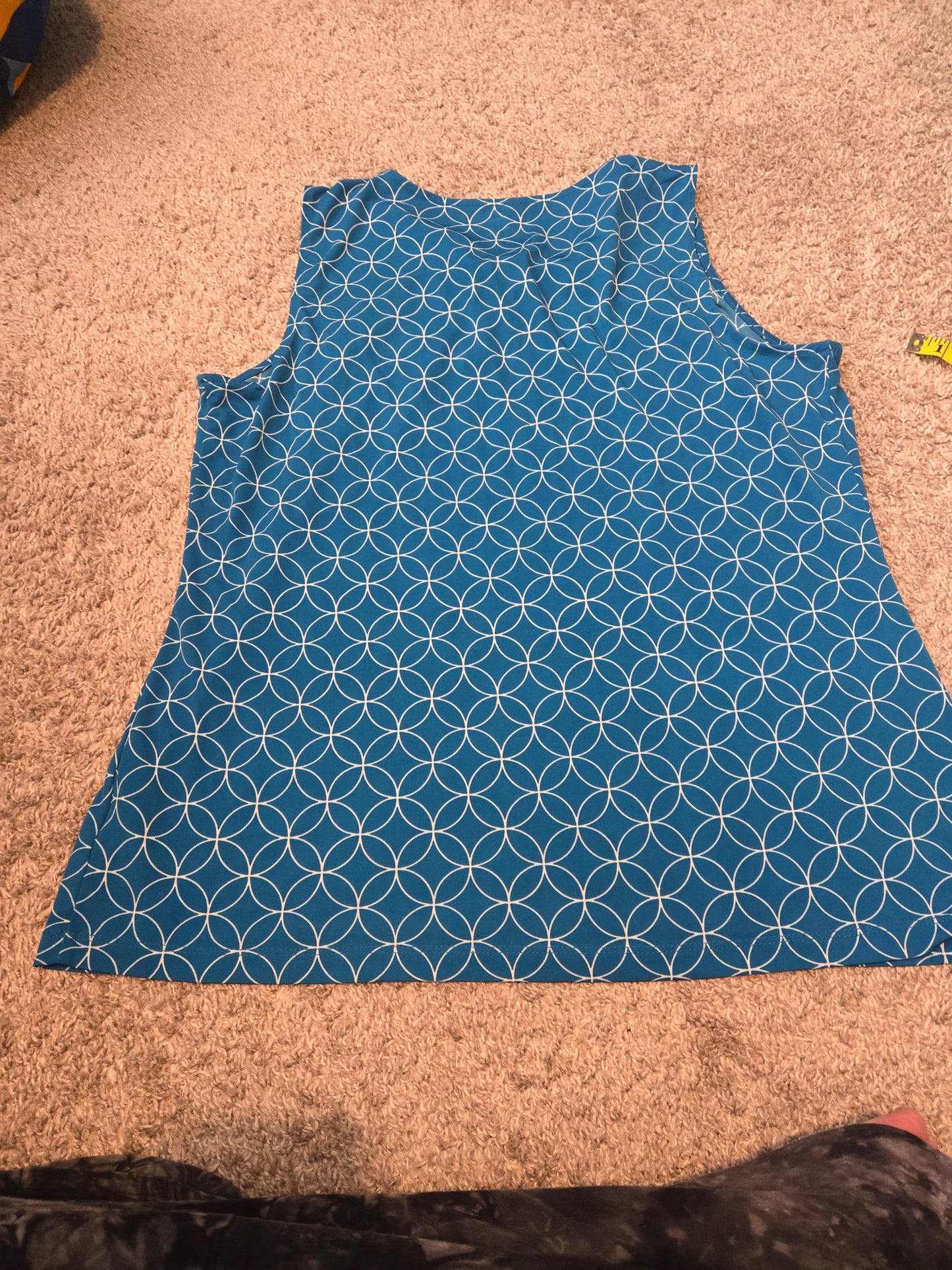 Worthington Blue Abstract Tank Top Blouse - Gently Used