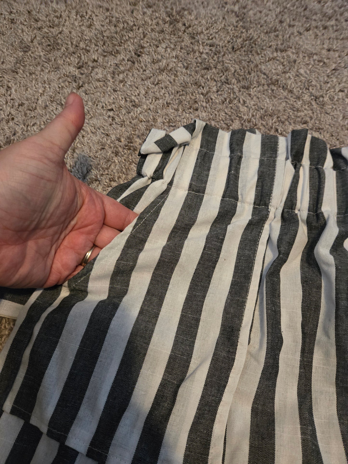 Shein Black and White Striped Shorts - Gently Used