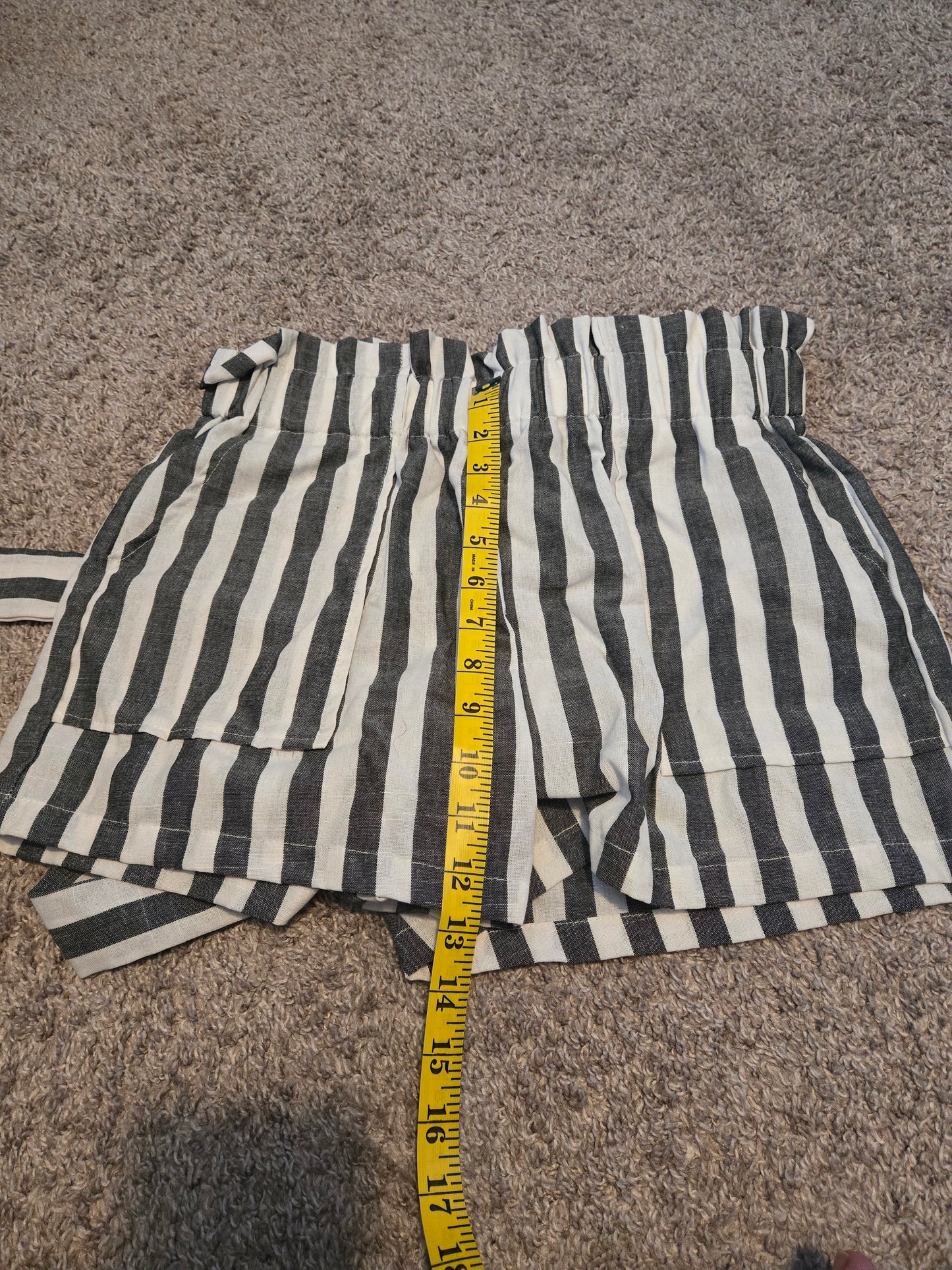 Shein Black and White Striped Shorts - Gently Used