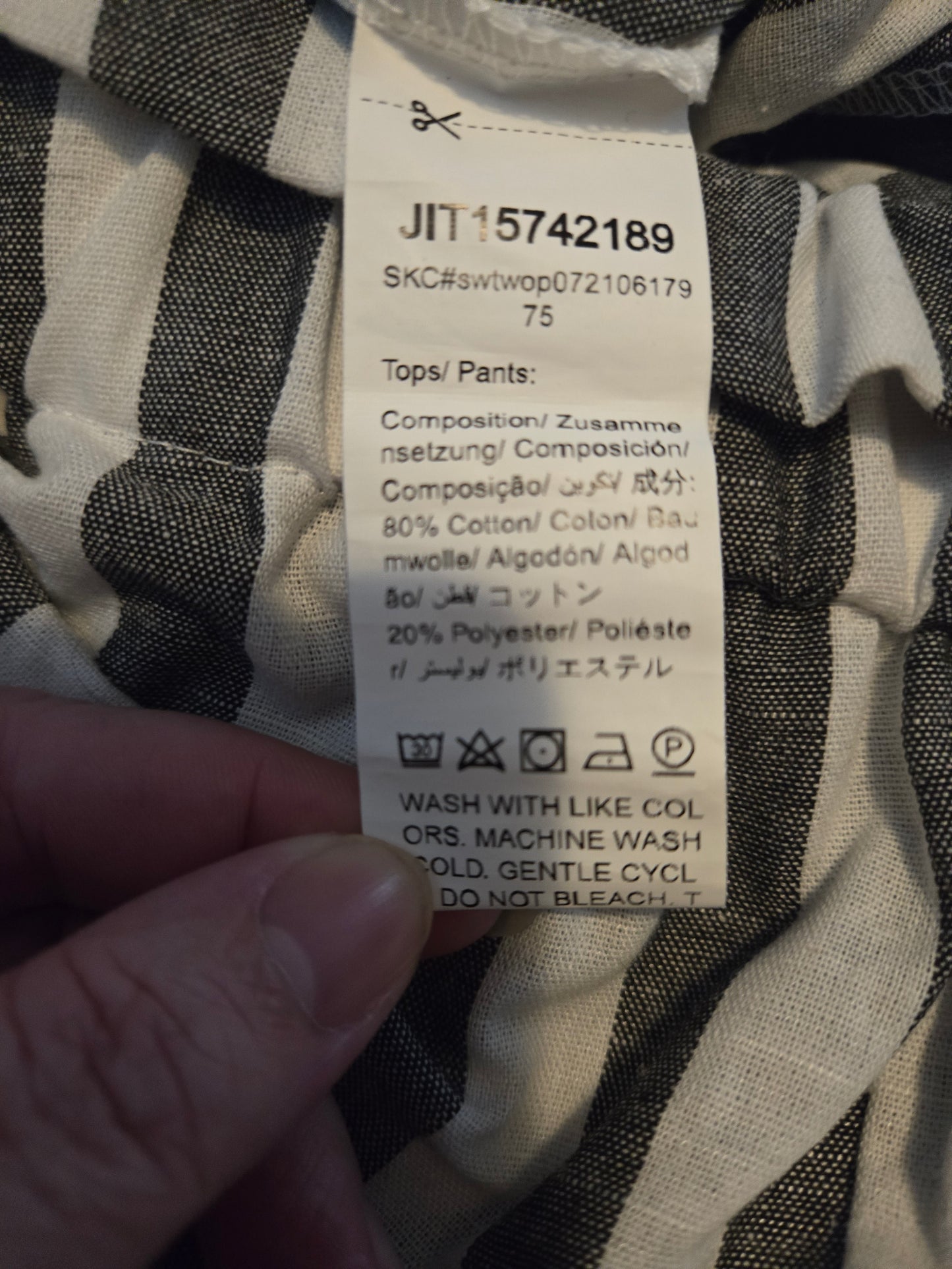 Shein Black and White Striped Shorts - Gently Used
