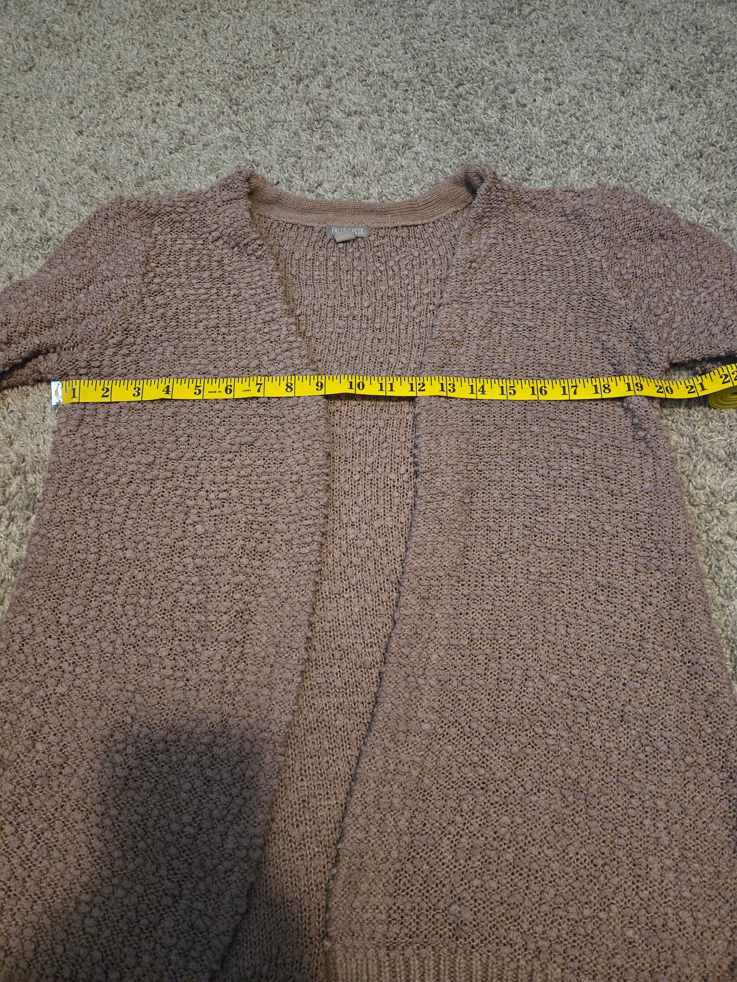Falls Creek Plum Purple Long Sleeve Knit Cardigan - Gently Used