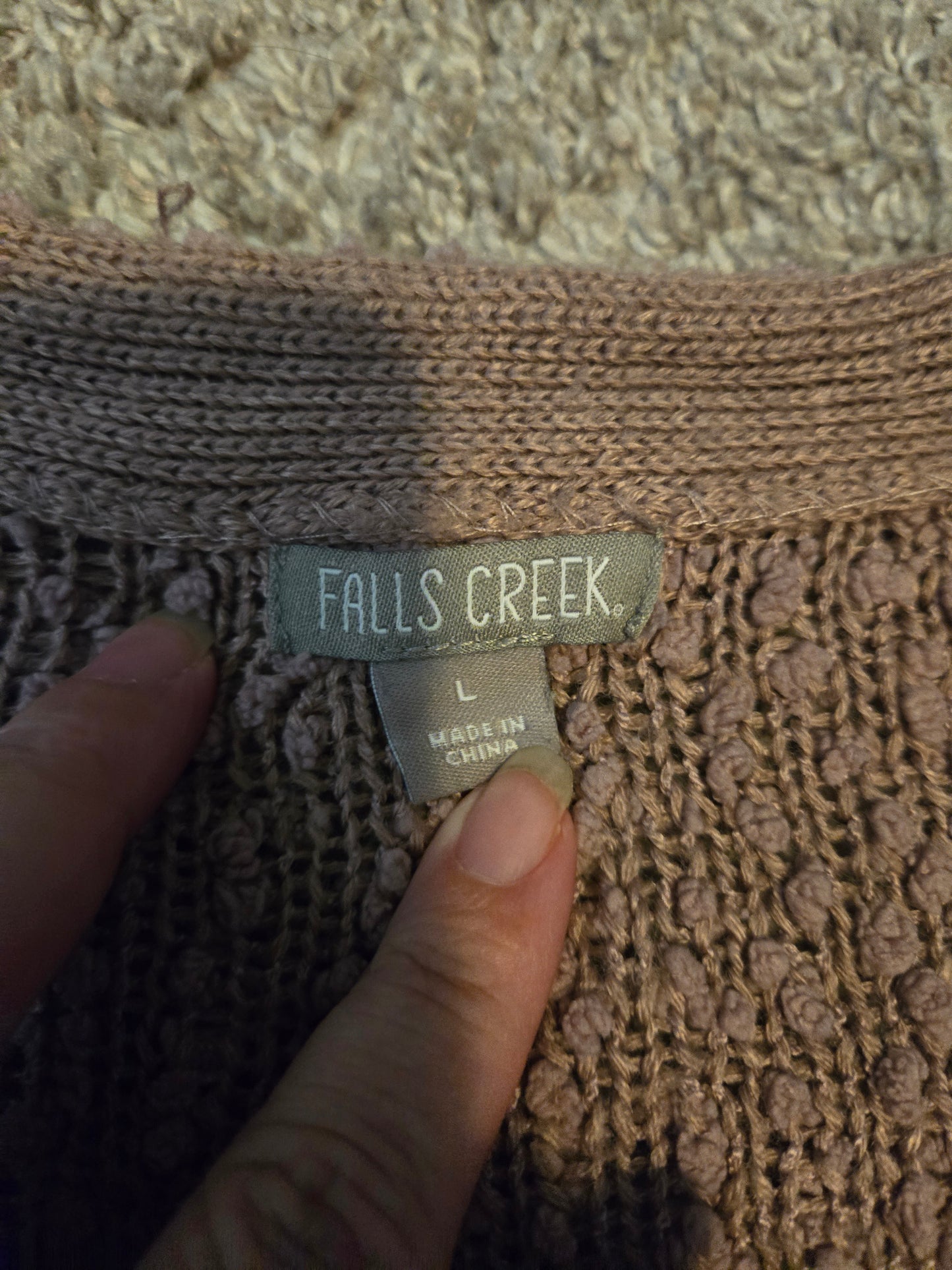 Falls Creek Plum Purple Long Sleeve Knit Cardigan - Gently Used