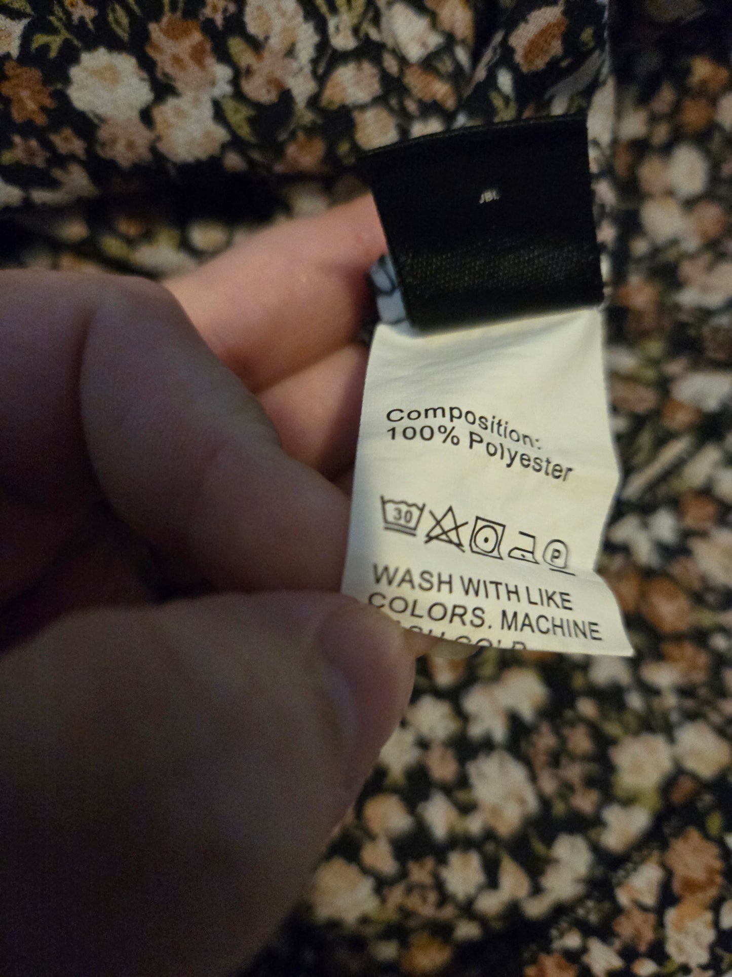 Shein Black and Pink Floral Ruffled Sun Dress - Gently Used