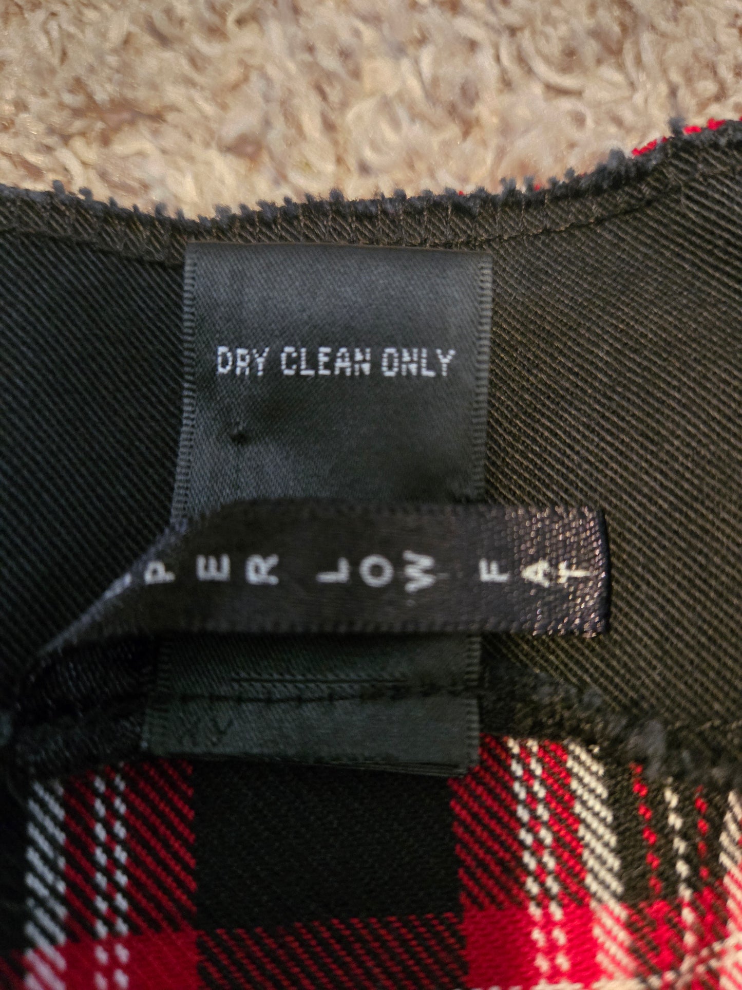 Red and Black Plaid Mini Skirt - Gently Used