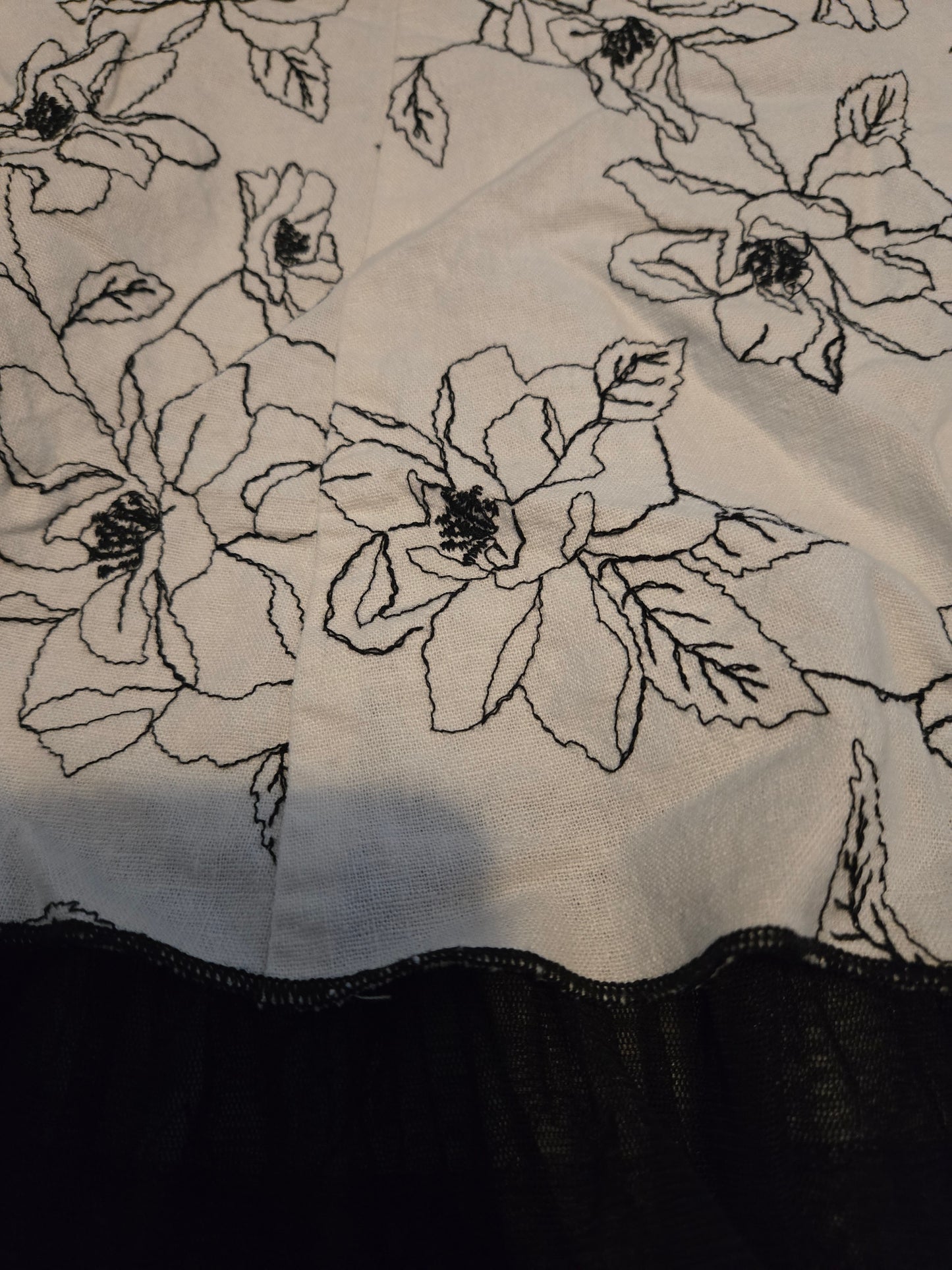 Studio Y White with Black Accent Skirt - Gently Used
