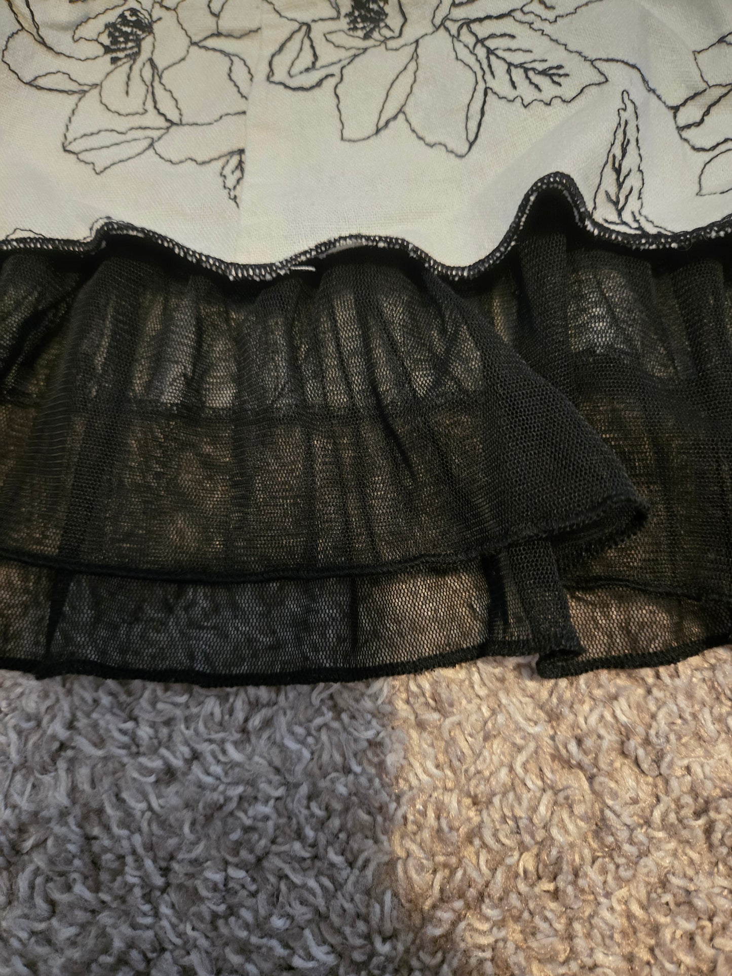 Studio Y White with Black Accent Skirt - Gently Used