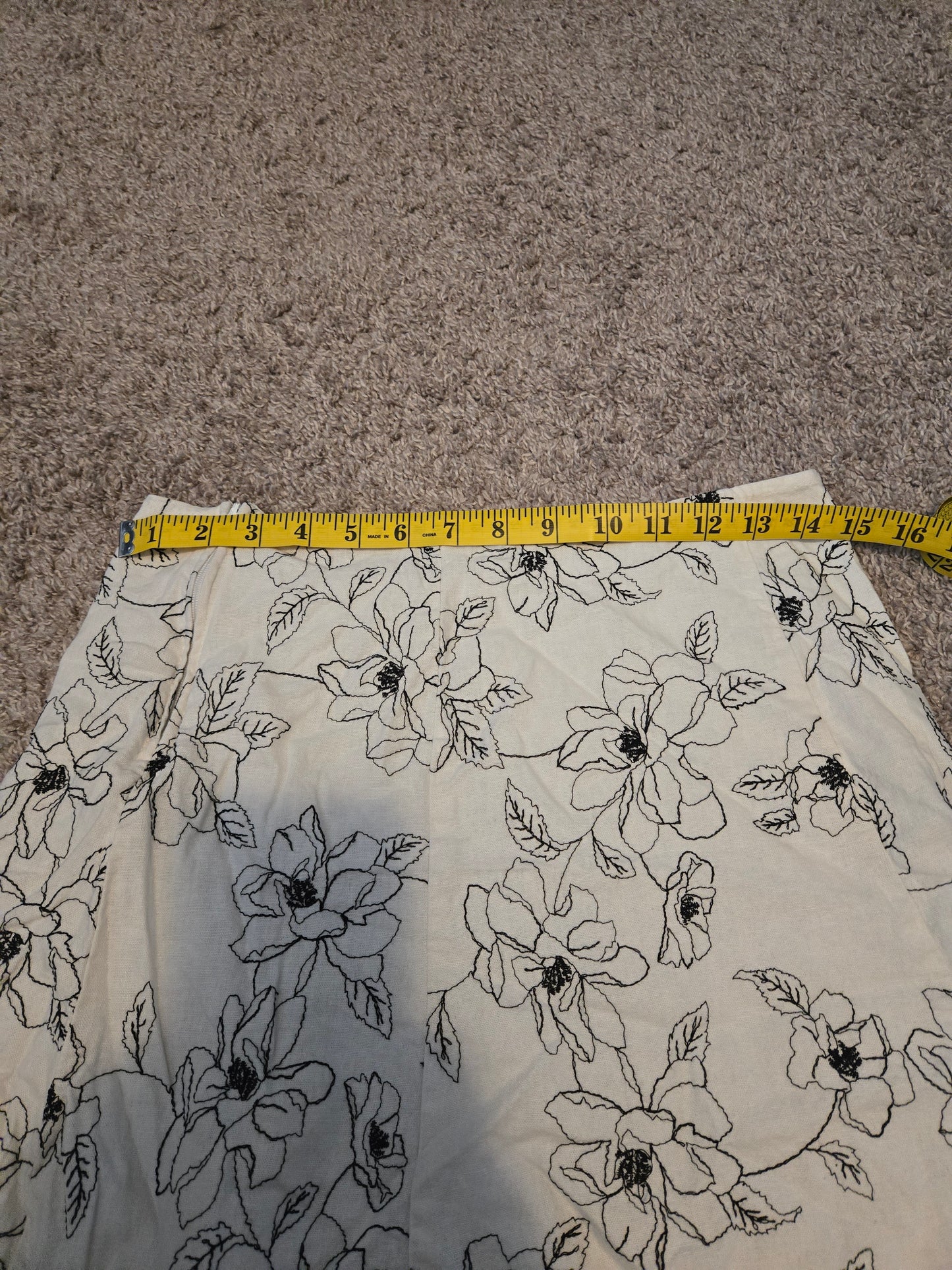 Studio Y White with Black Accent Skirt - Gently Used