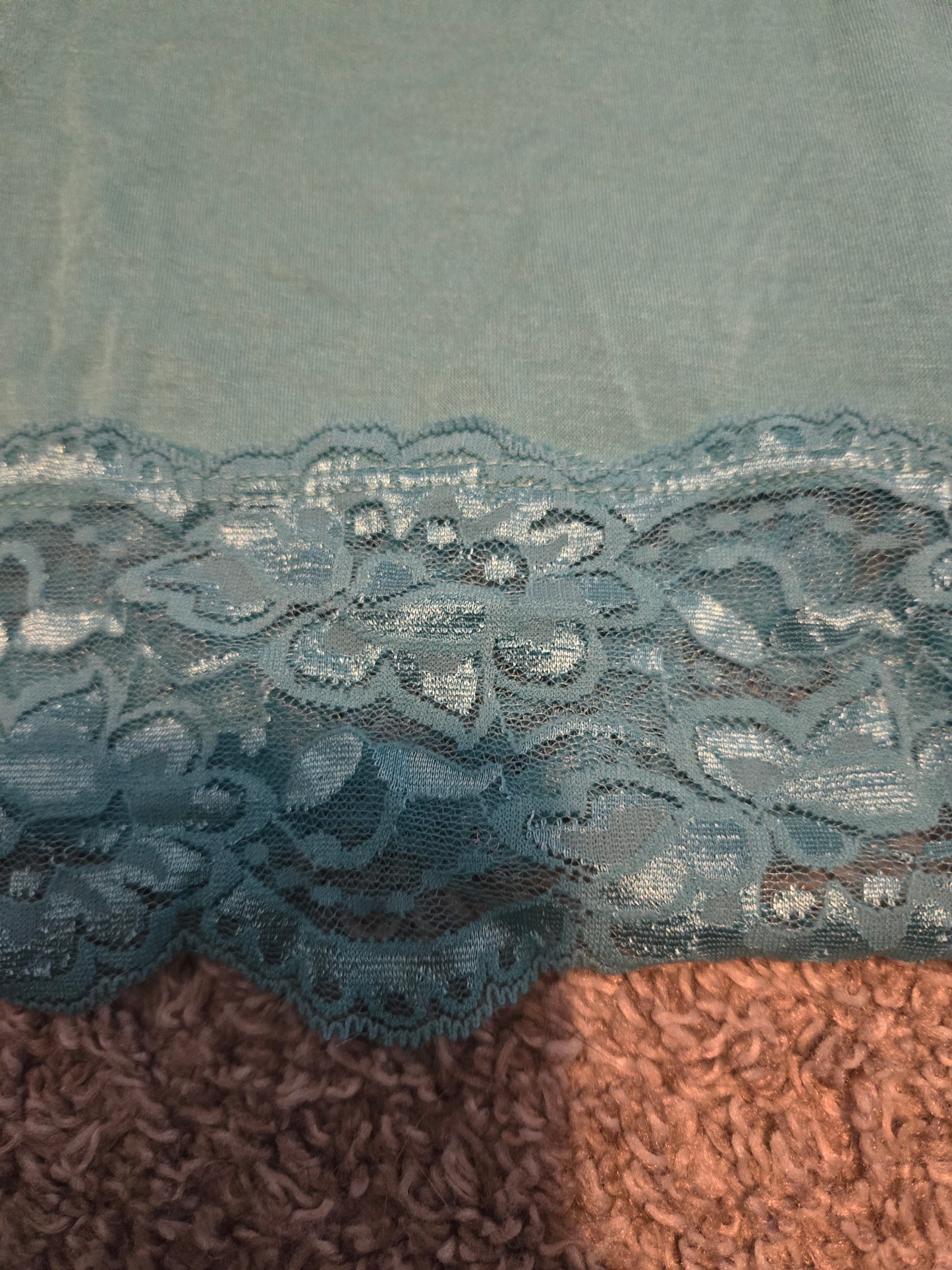 Fleurish Teal Green Short Sleeve Shirt  - Gently Used