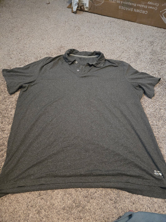 Gray Sketchers Short Sleeve Polo Shirt