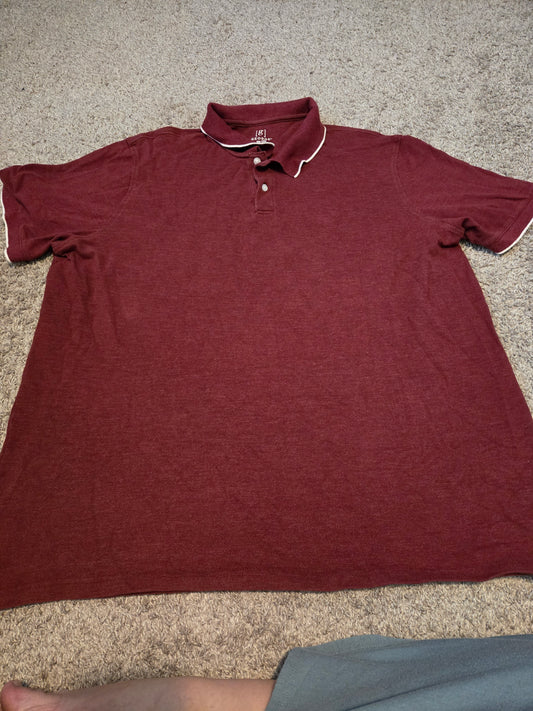 George Red Short Sleeve Polo Shirt
