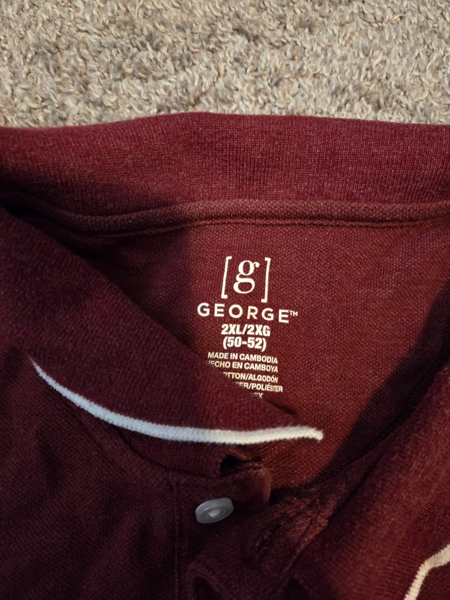 George Red Short Sleeve Polo Shirt