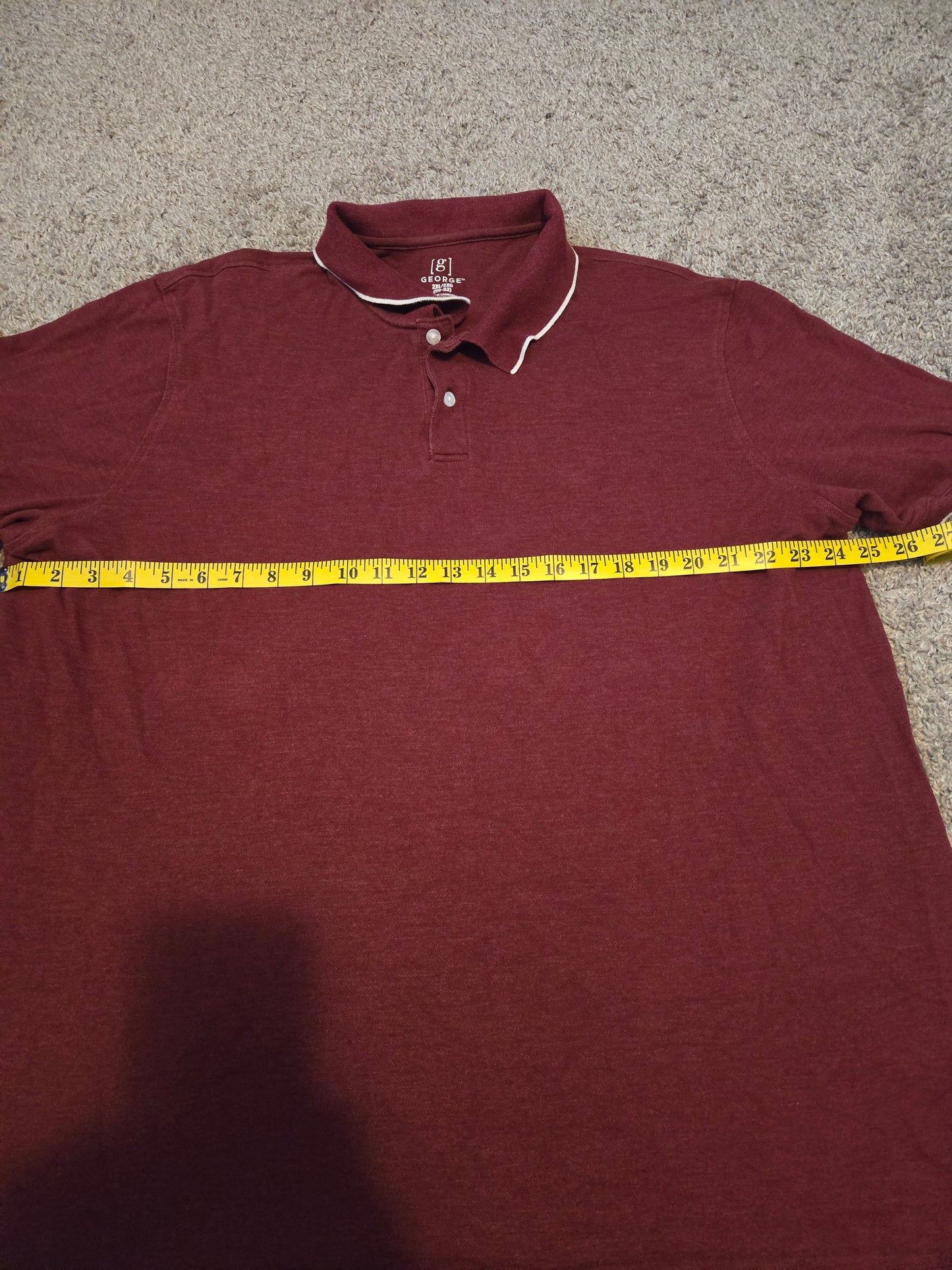 George Red Short Sleeve Polo Shirt