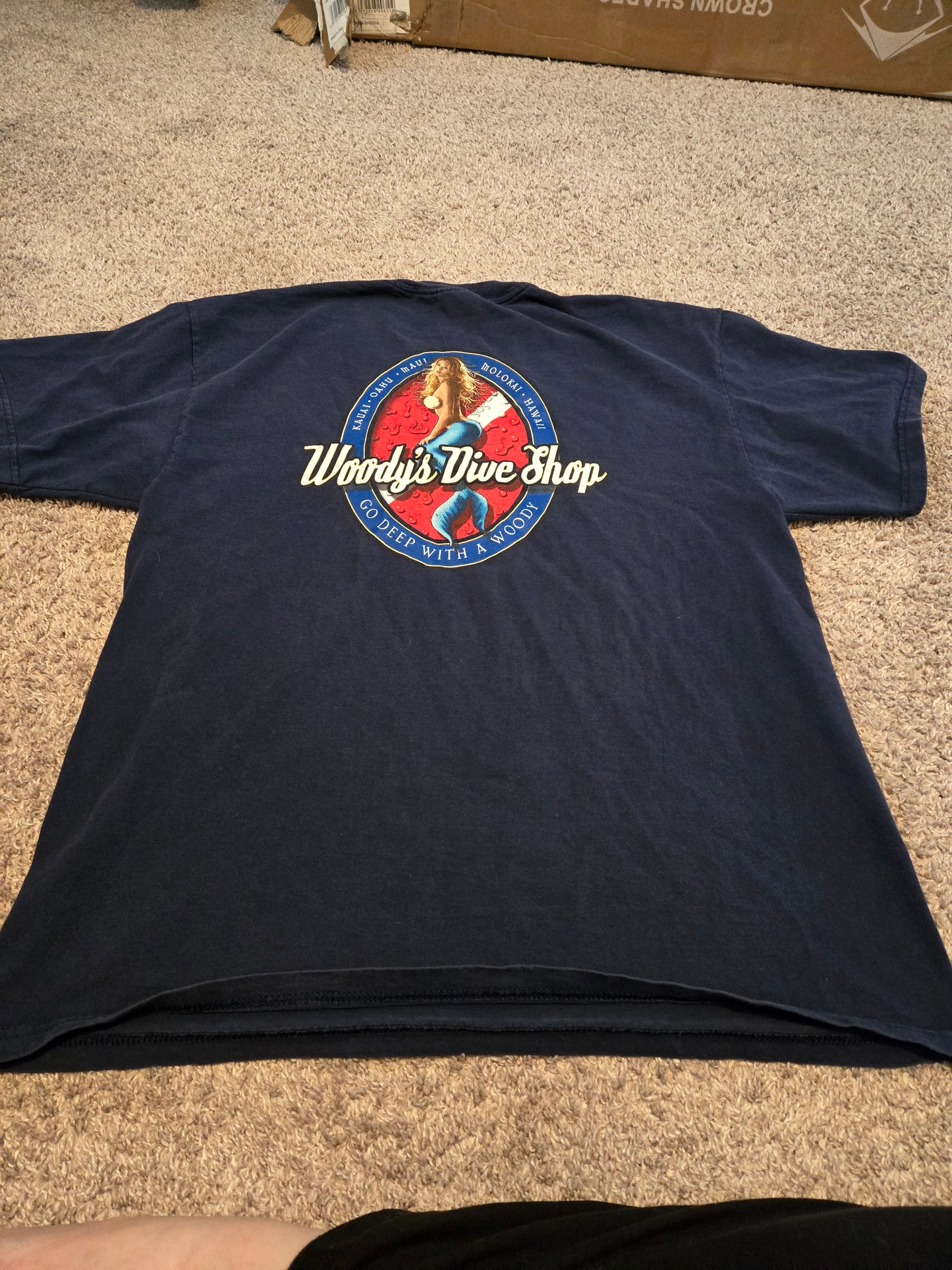 Woody's Hawaii Navy Blue Short Sleeve TShirt