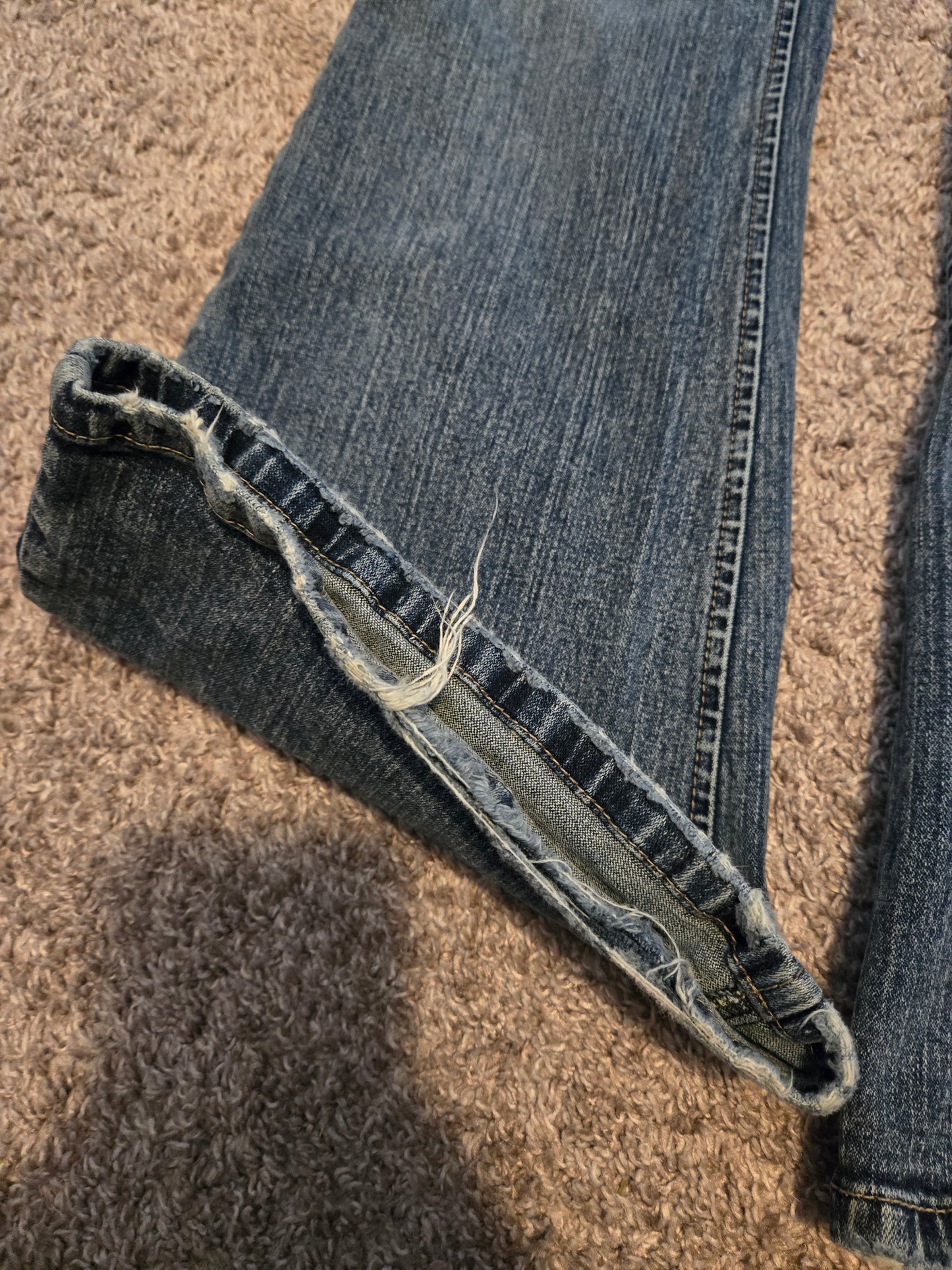 Silver Boot Cut Blue Jeans