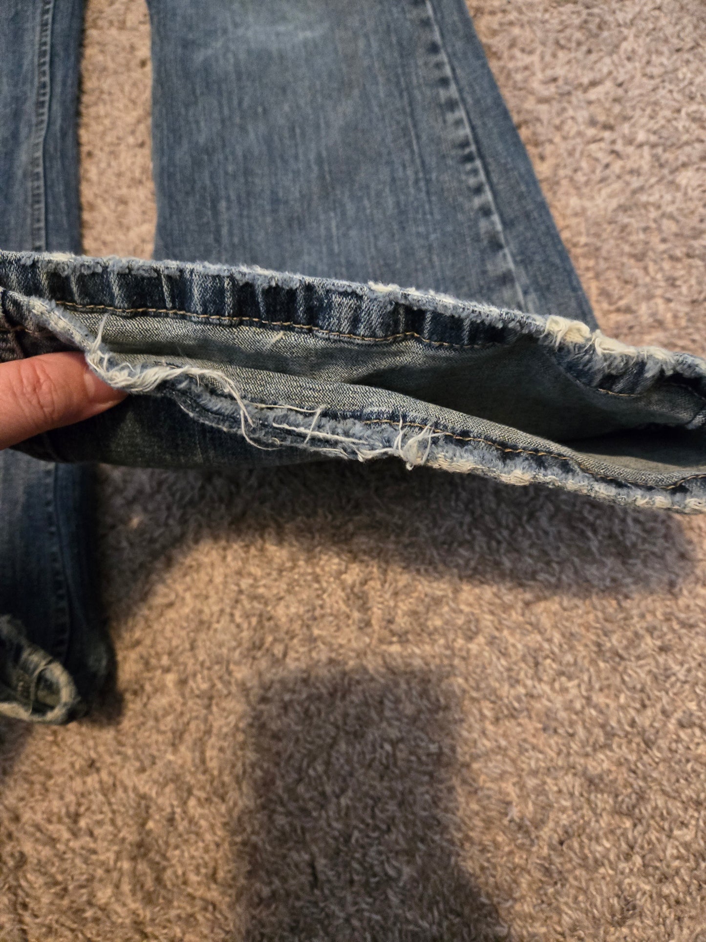 Silver Boot Cut Blue Jeans