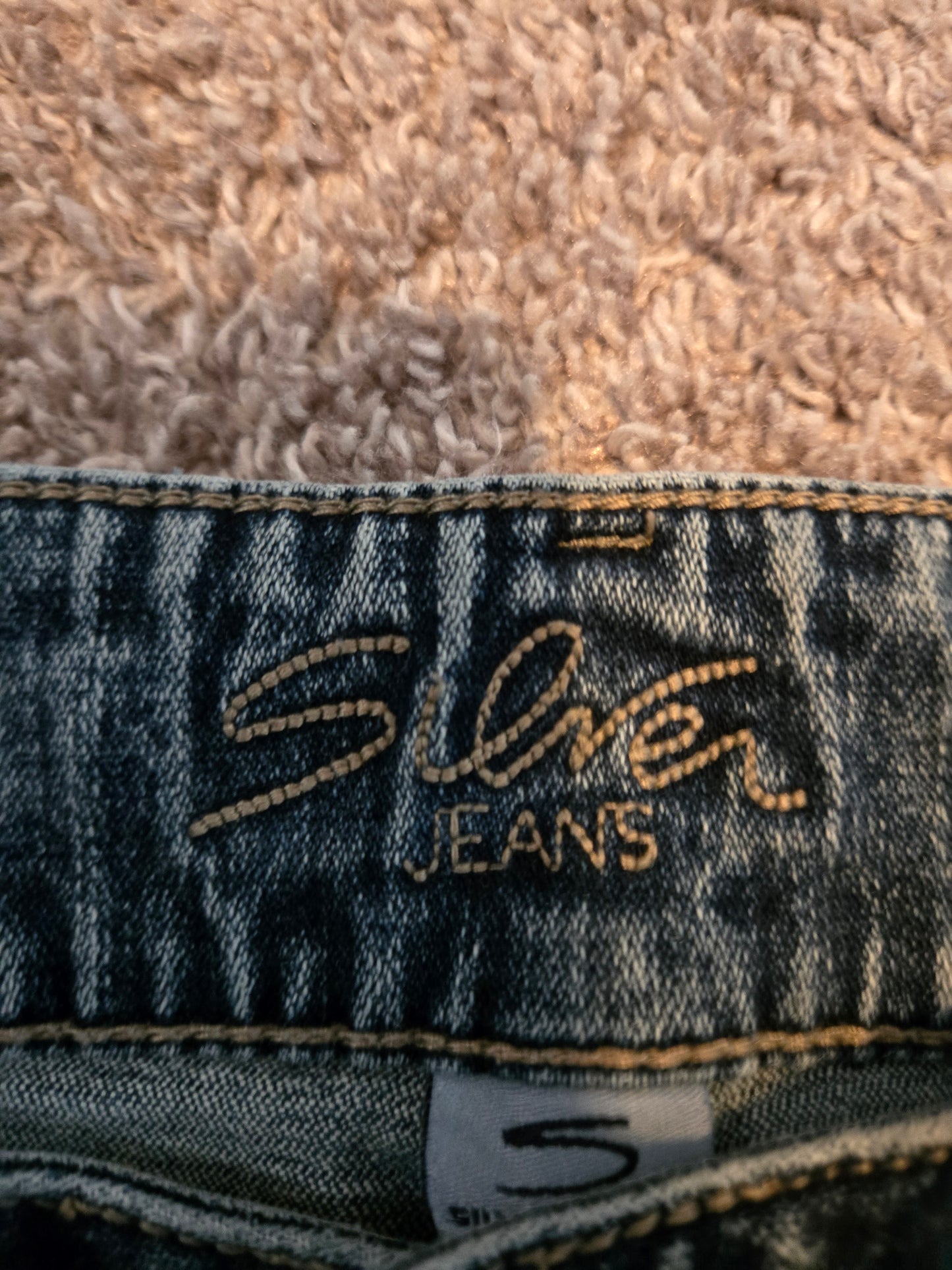Silver Boot Cut Blue Jeans