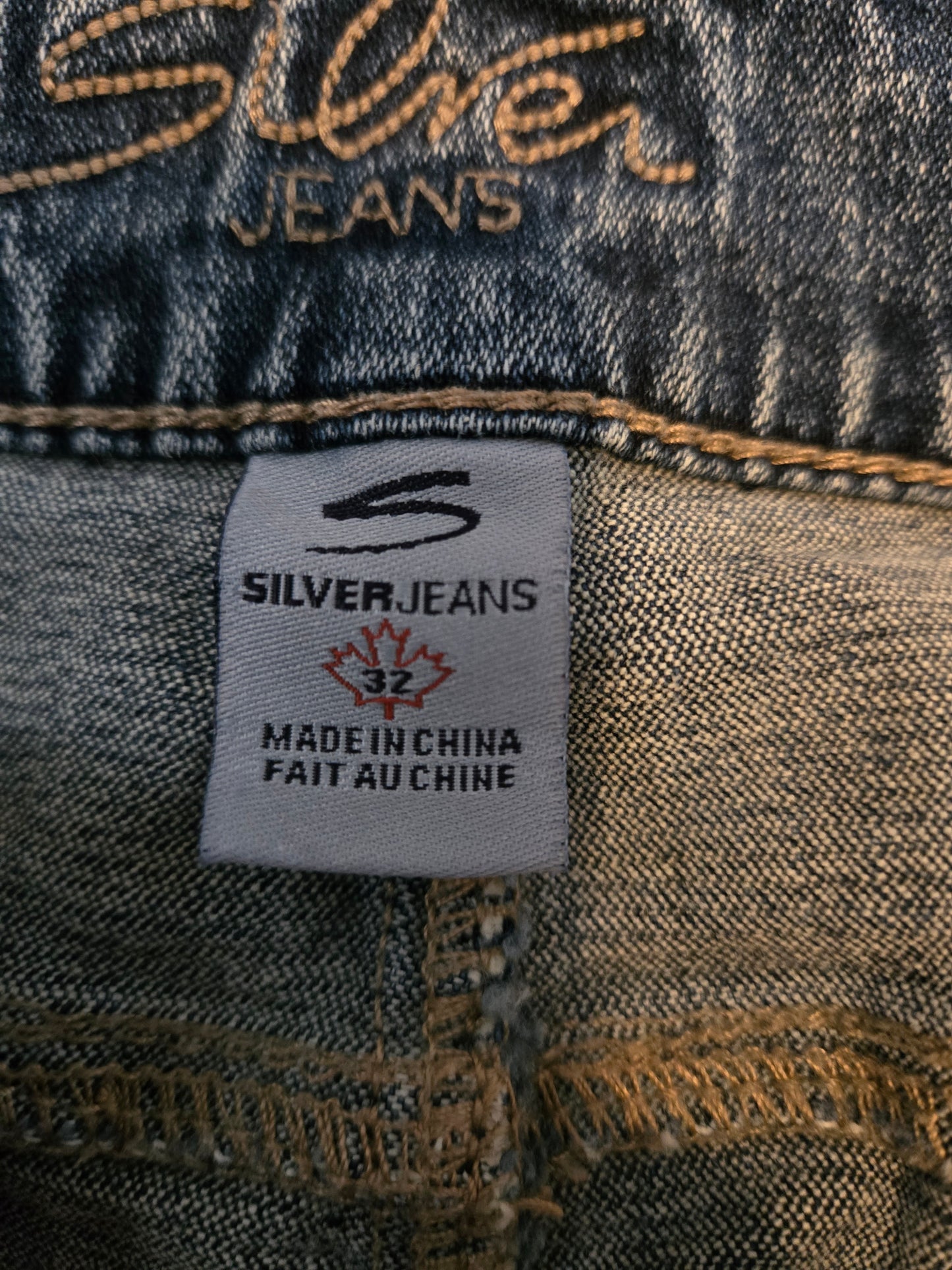 Silver Boot Cut Blue Jeans