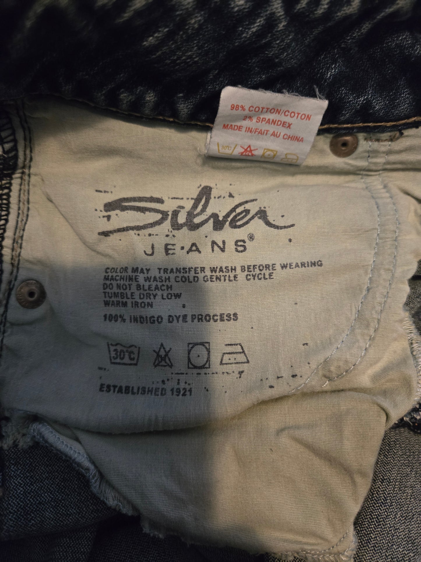 Silver Boot Cut Blue Jeans