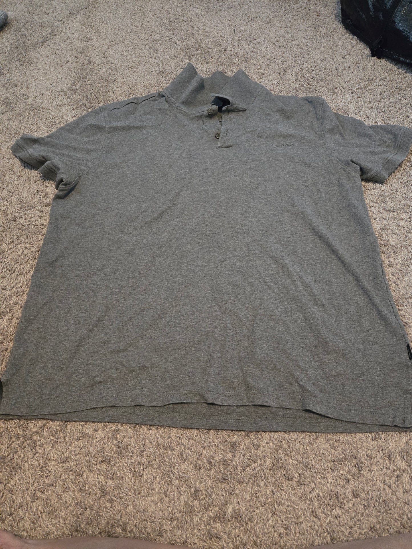 Calvin Klein Gray Short Sleeves Polo Shirt